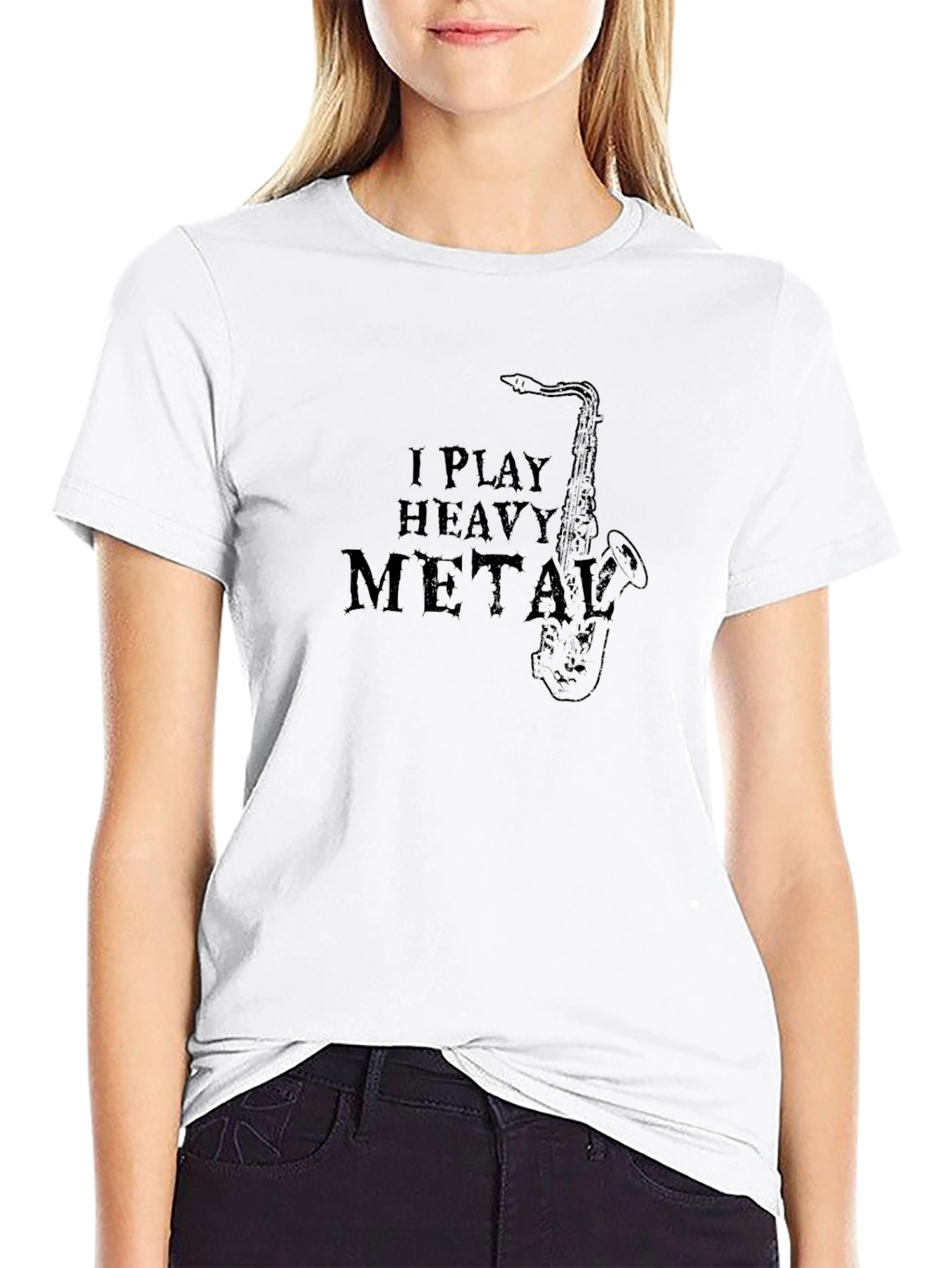 I Play Heavy Metal Saxophone Graphic T-Shirt