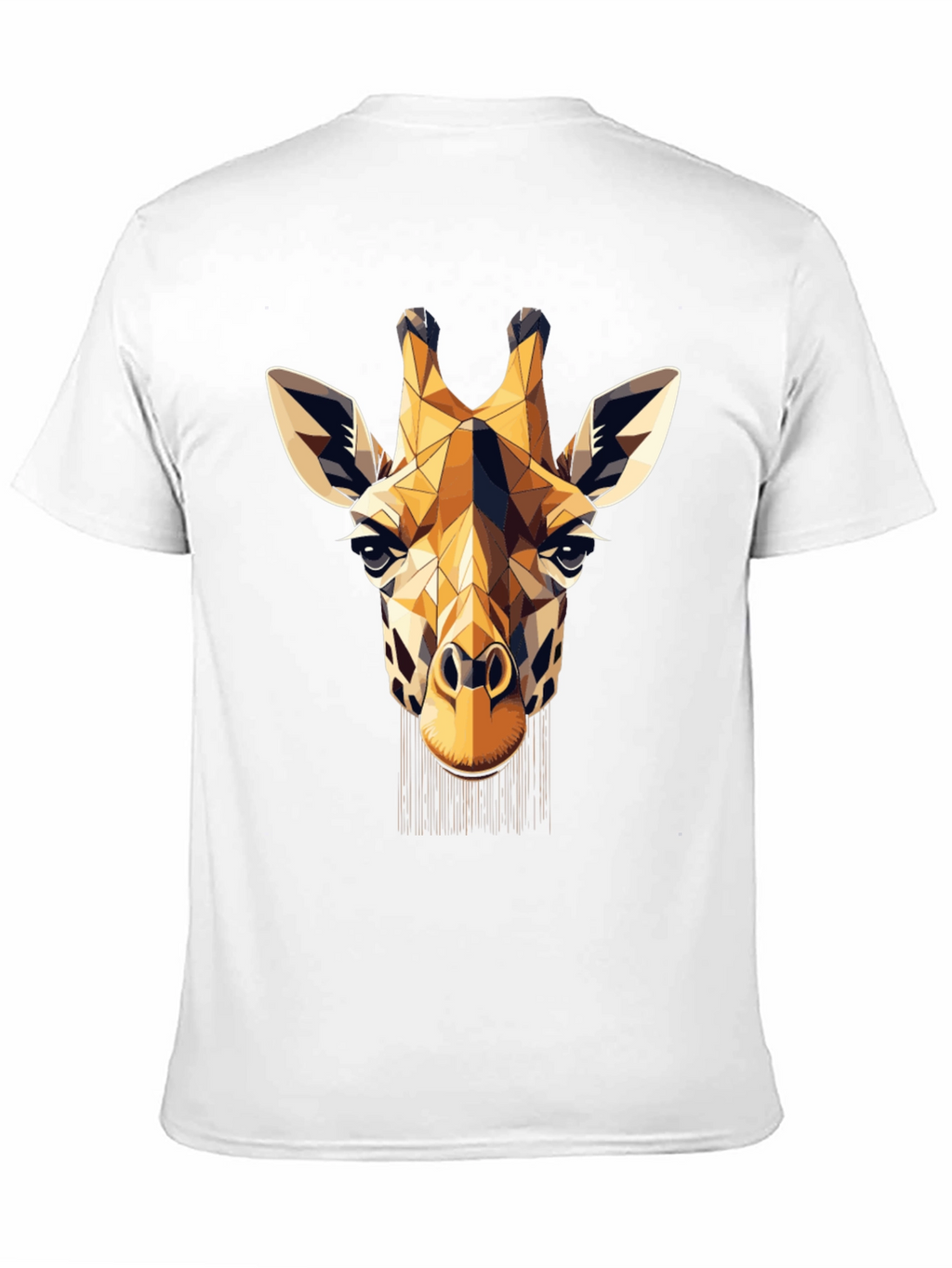 Geometric Giraffe Print Black T-Shirt