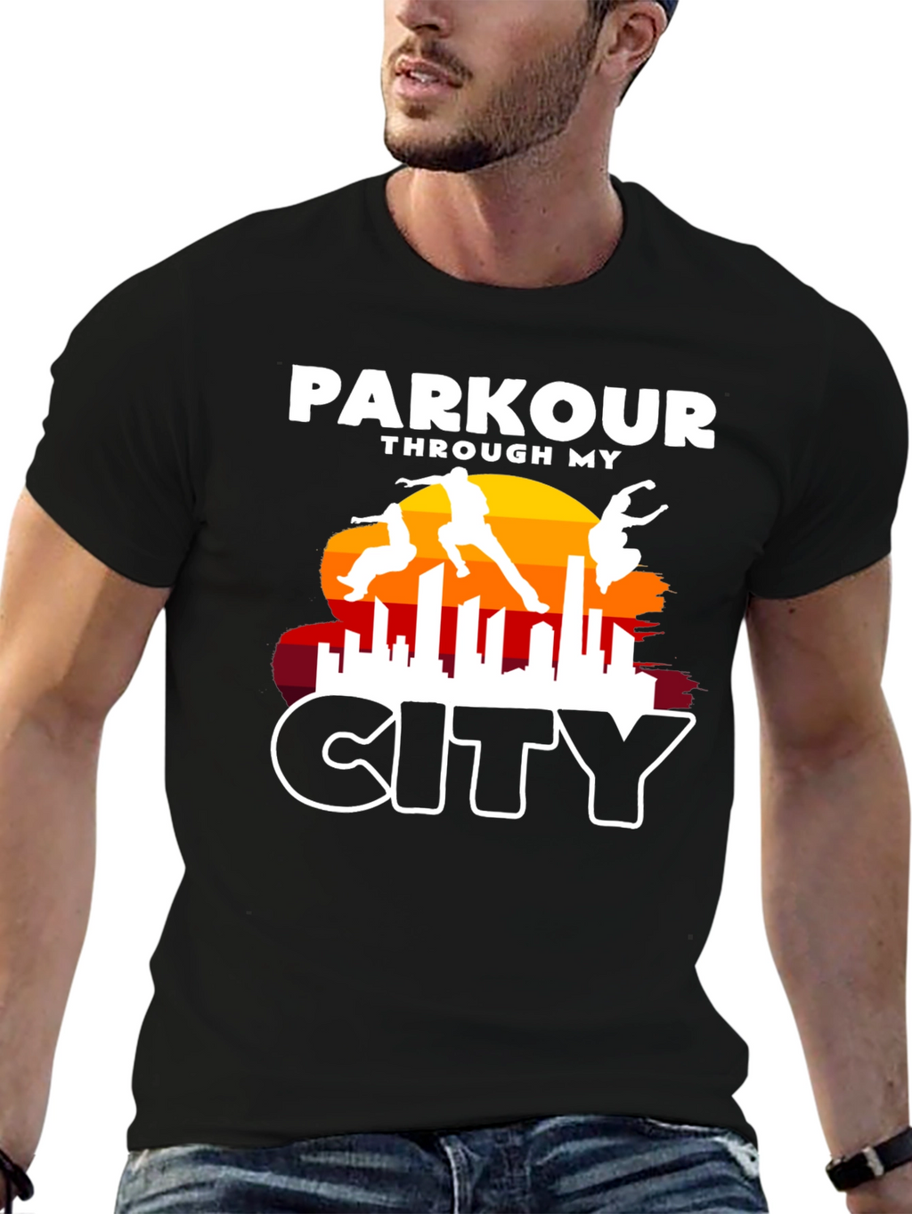 Parkour Through My City Graphic Tee