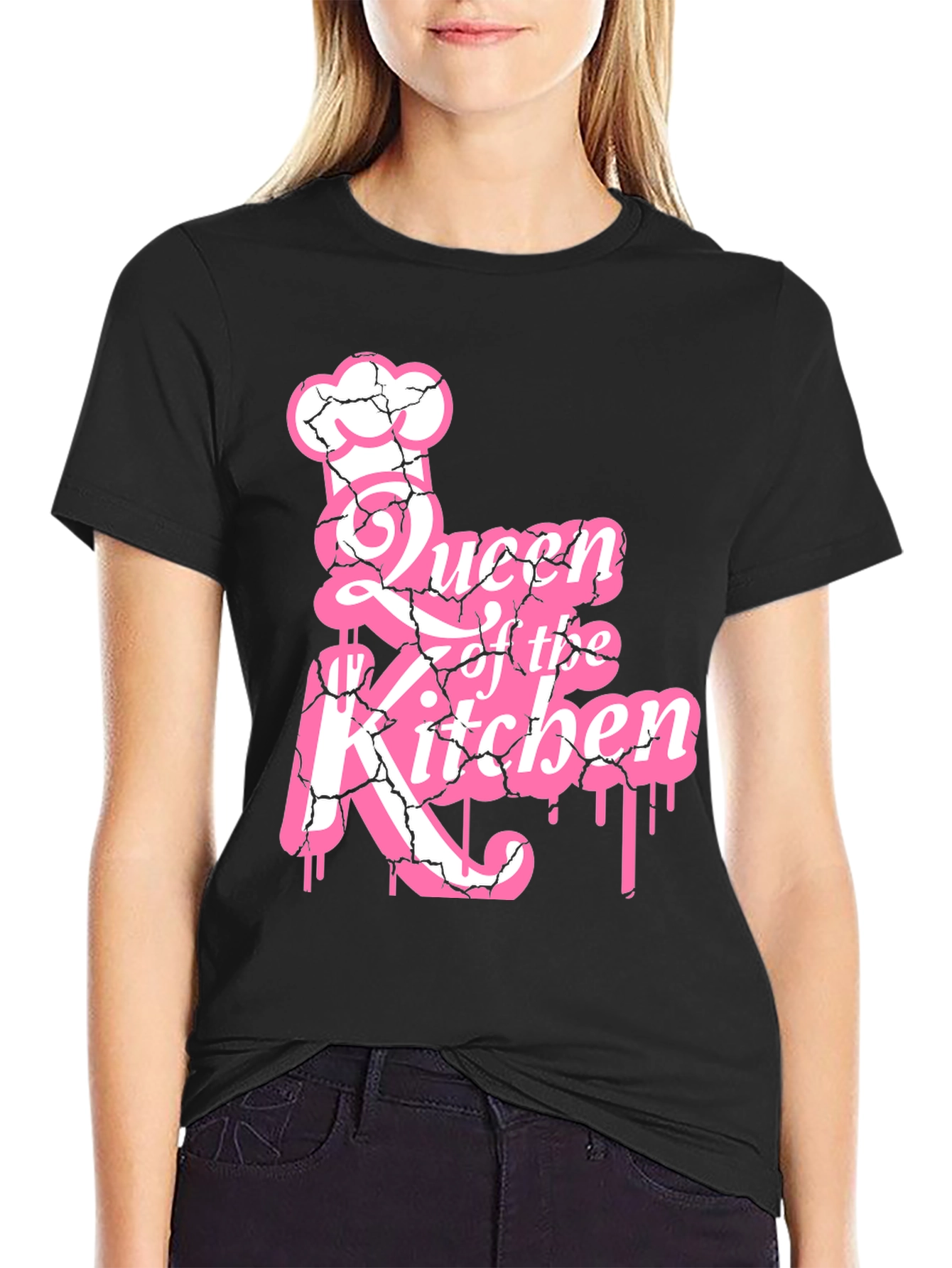 Queen of the Kitchen Graphic Tee - Black