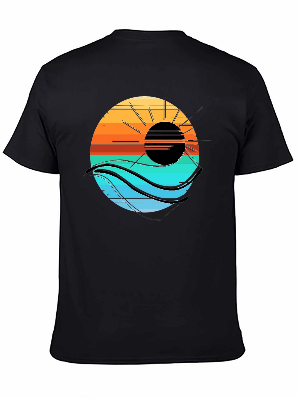Sunset Wave Graphic Tee - Cool Coastal Style