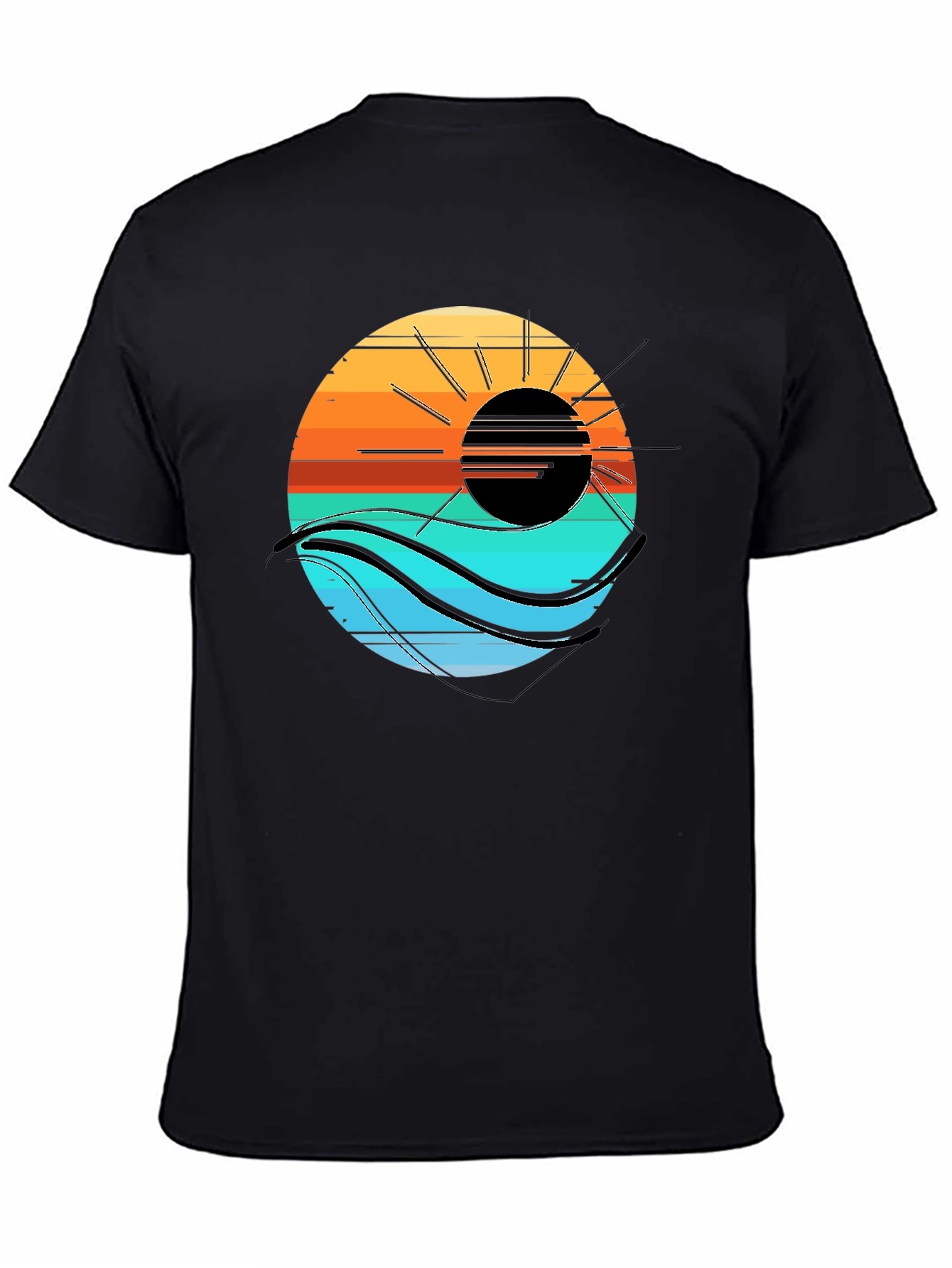 Sunset Wave Graphic Tee - Cool Coastal Style