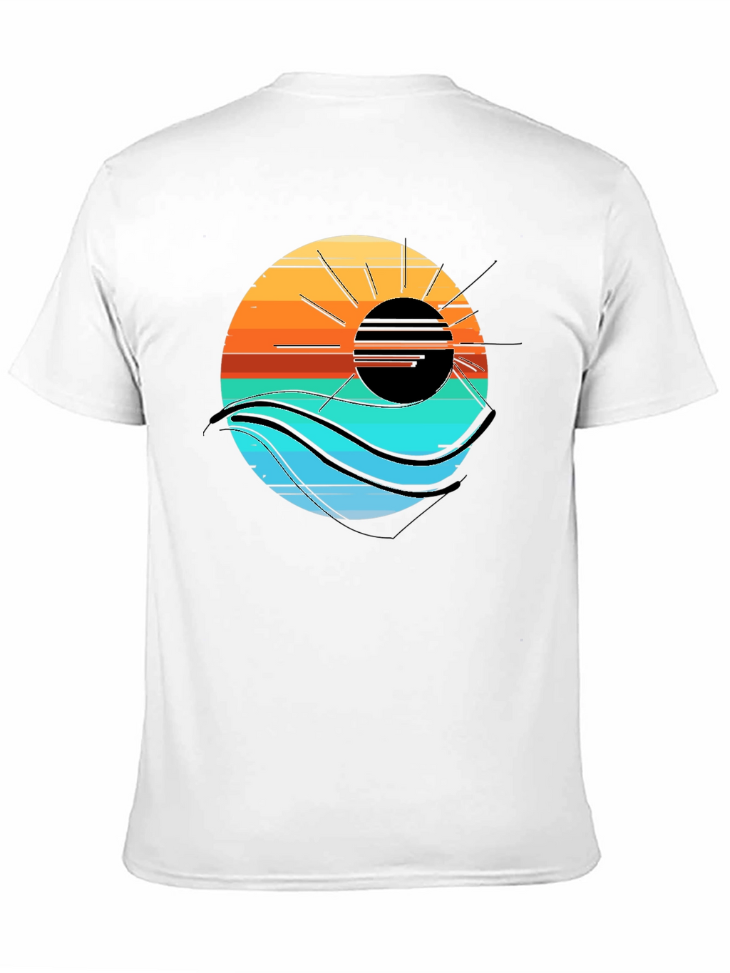 Sunset Wave Graphic Tee - Cool Coastal Style