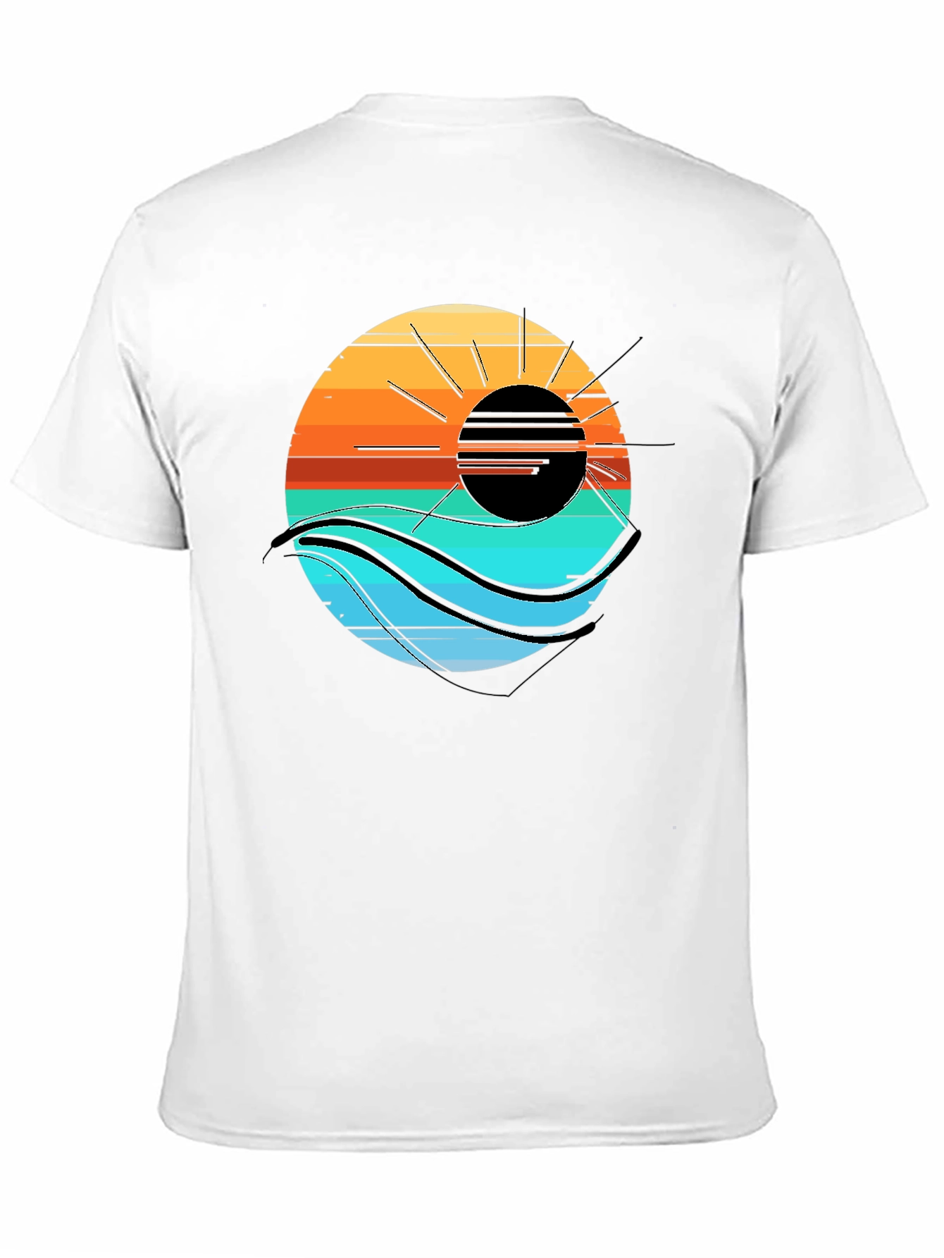 Sunset Wave Graphic Tee - Cool Coastal Style
