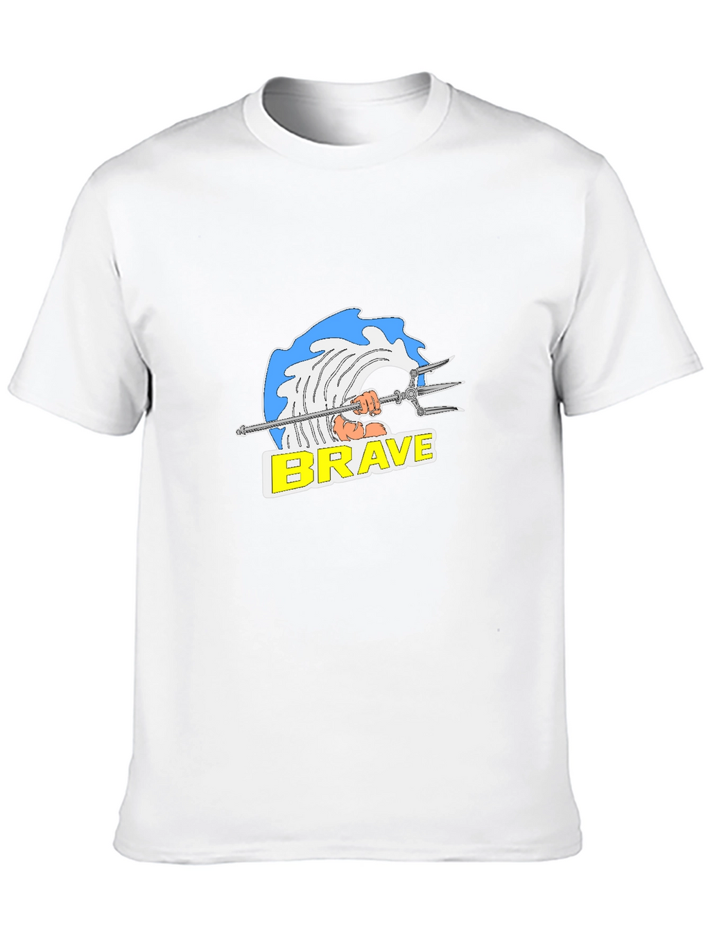 Brave Wave Graphic T-Shirt - Black Cotton Tee