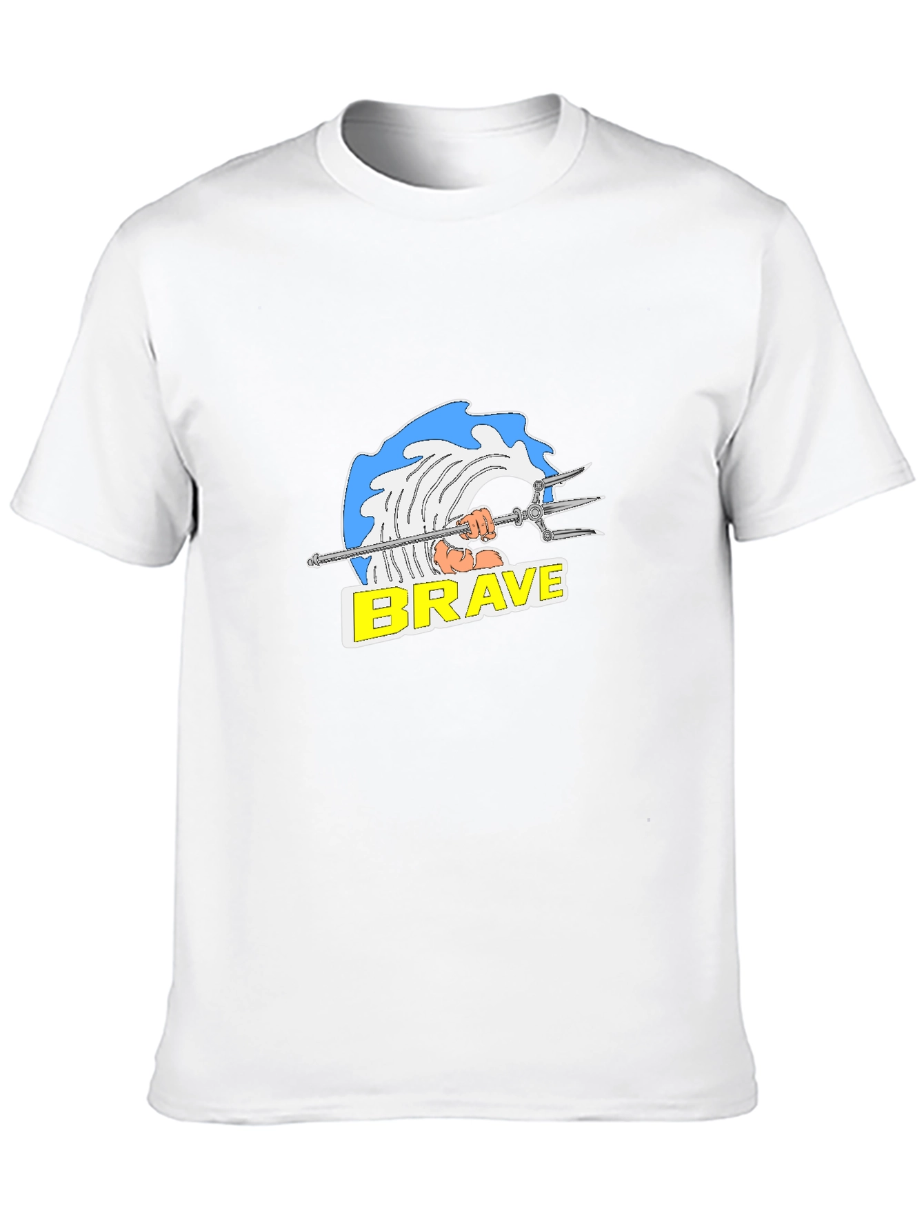 Brave Wave Graphic T-Shirt - Black Cotton Tee