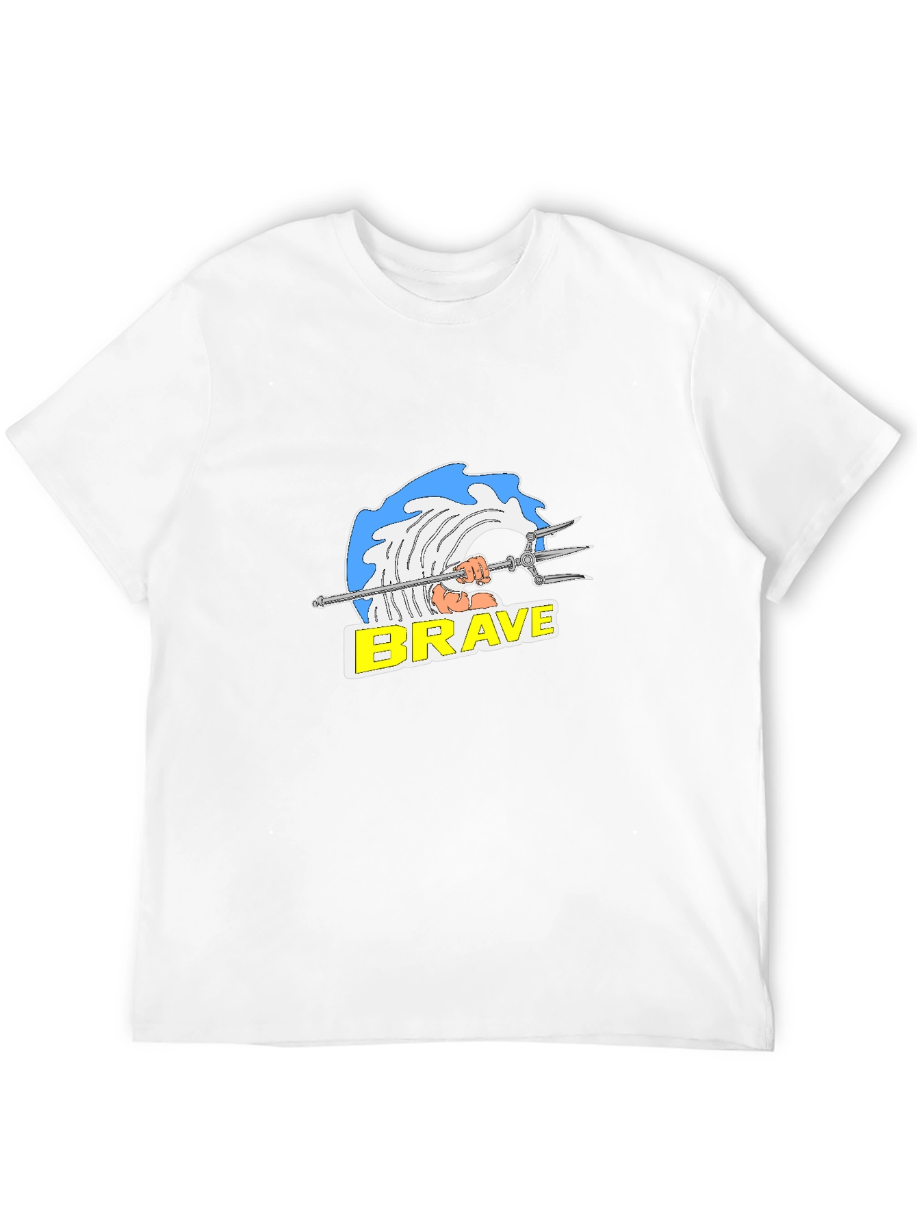 Brave Wave Graphic T-Shirt - Black Cotton Tee