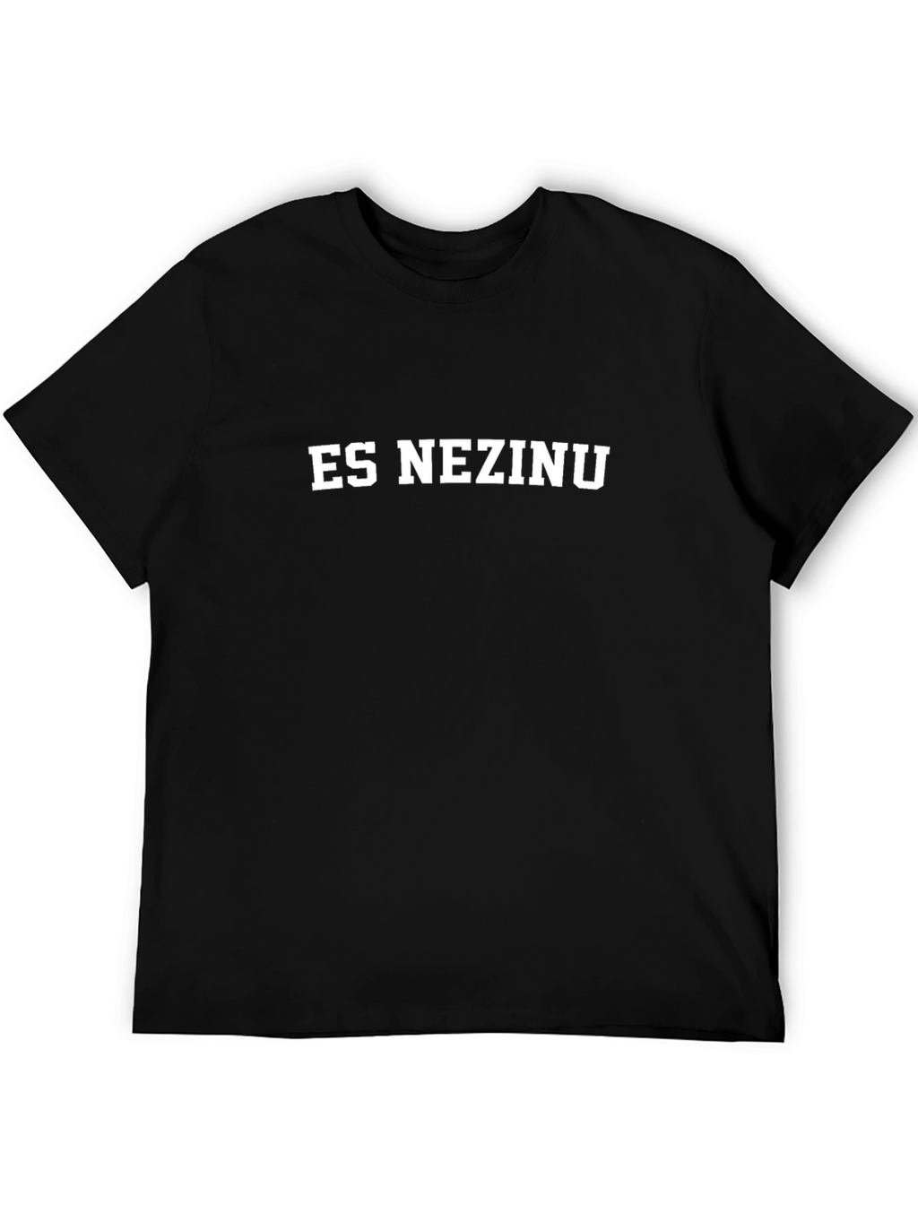 Es Nezinu Black Graphic Tee