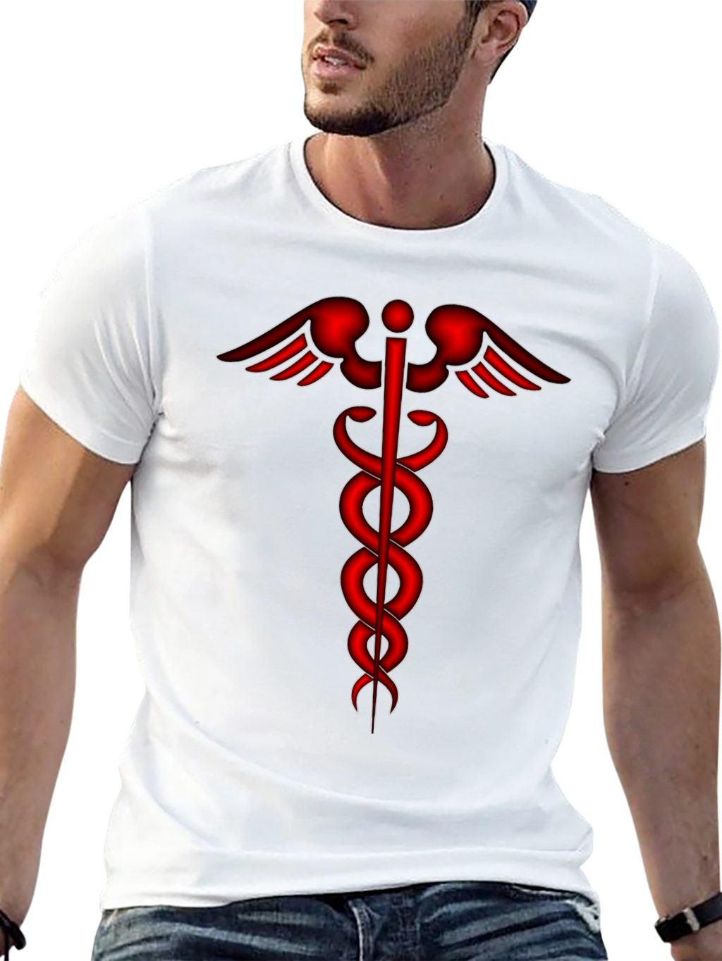 Medical Caduceus Symbol Graphic Tee