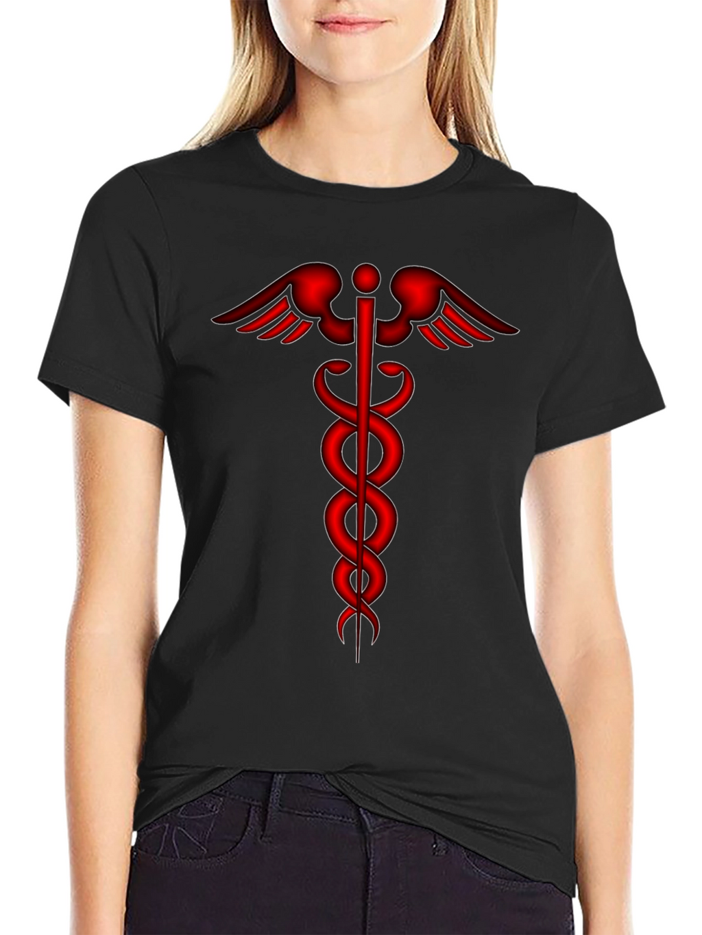 Medical Caduceus Symbol Graphic Tee
