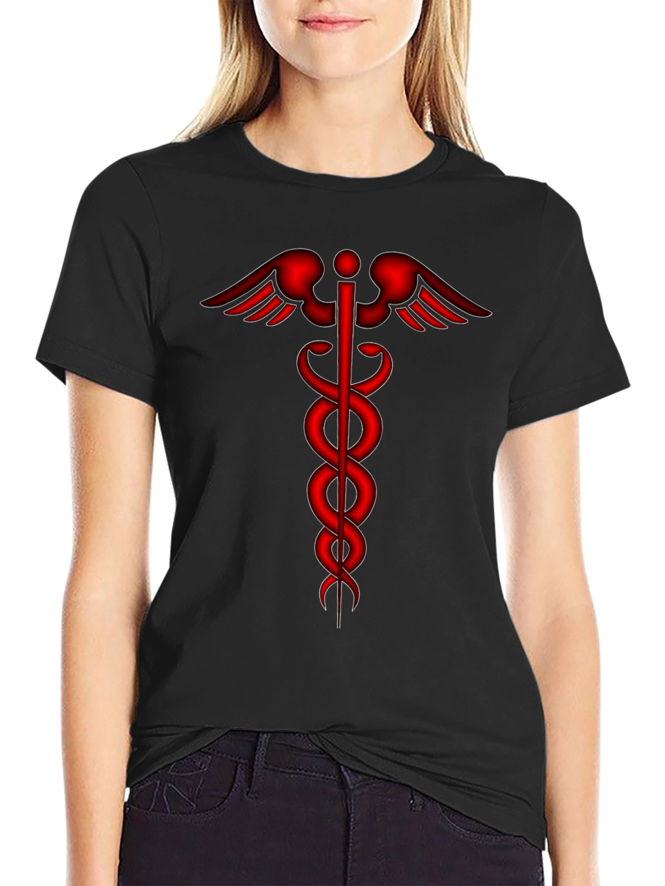 Medical Caduceus Symbol Graphic Tee