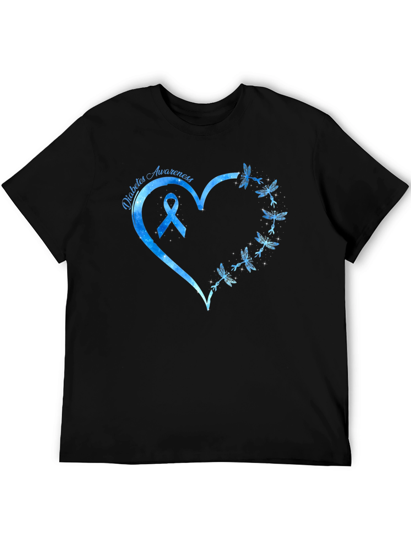 Diabetes Awareness Dragonfly Heart T-Shirt