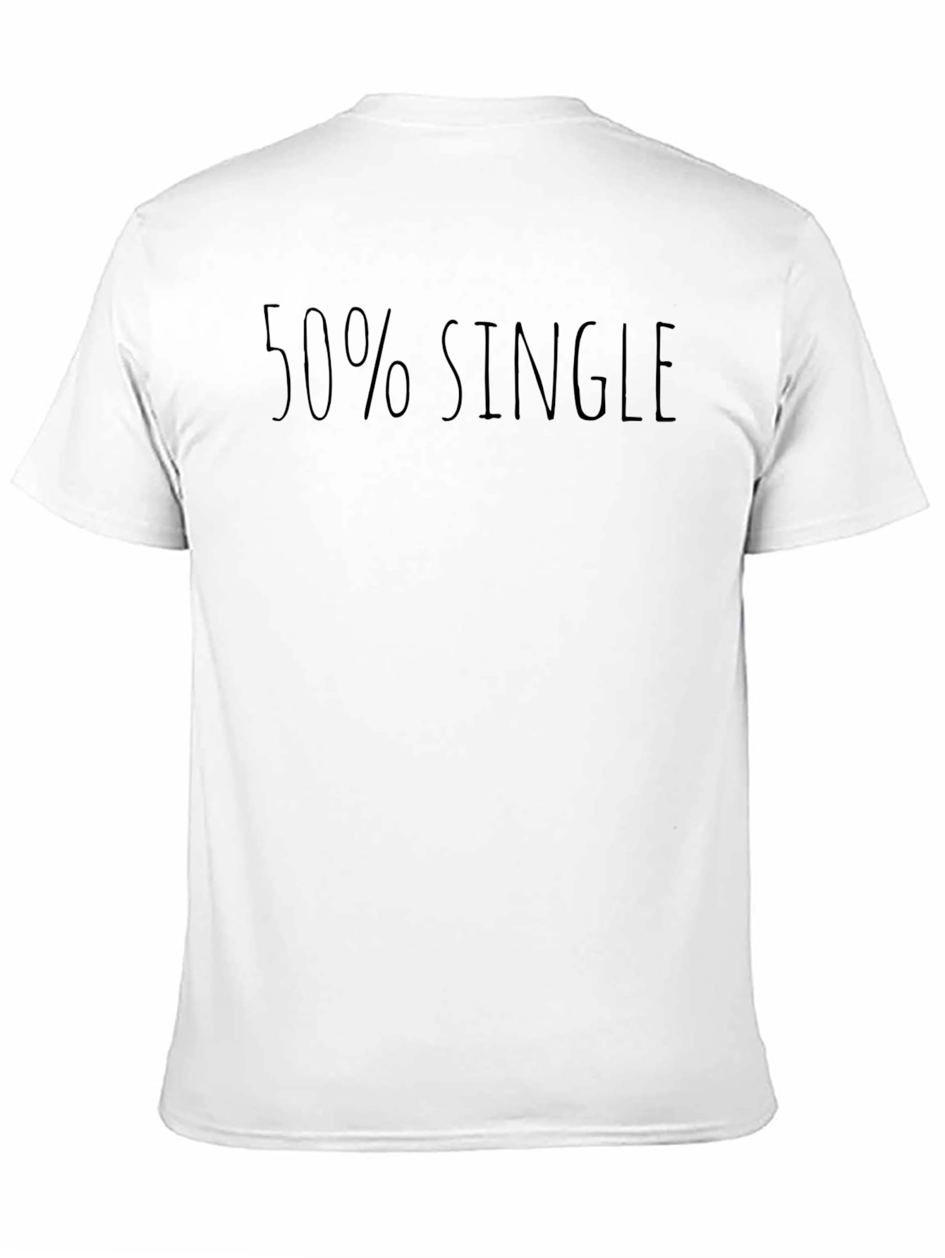 50% Single Graphic Tee - Mens Black T-Shirt