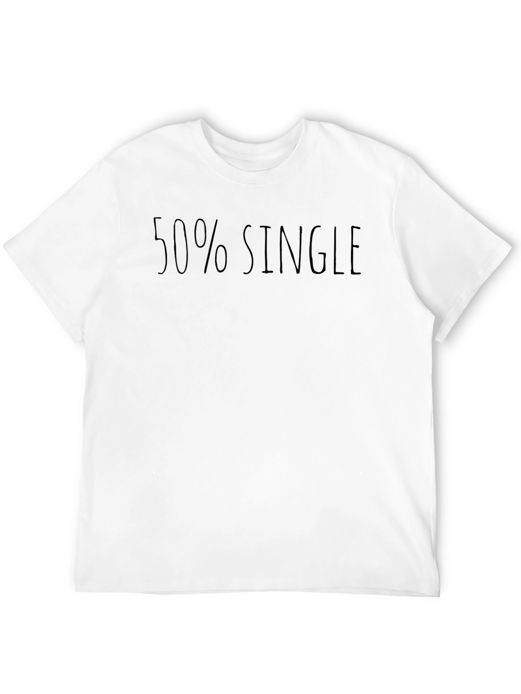 50% Single Graphic Tee - Mens Black T-Shirt