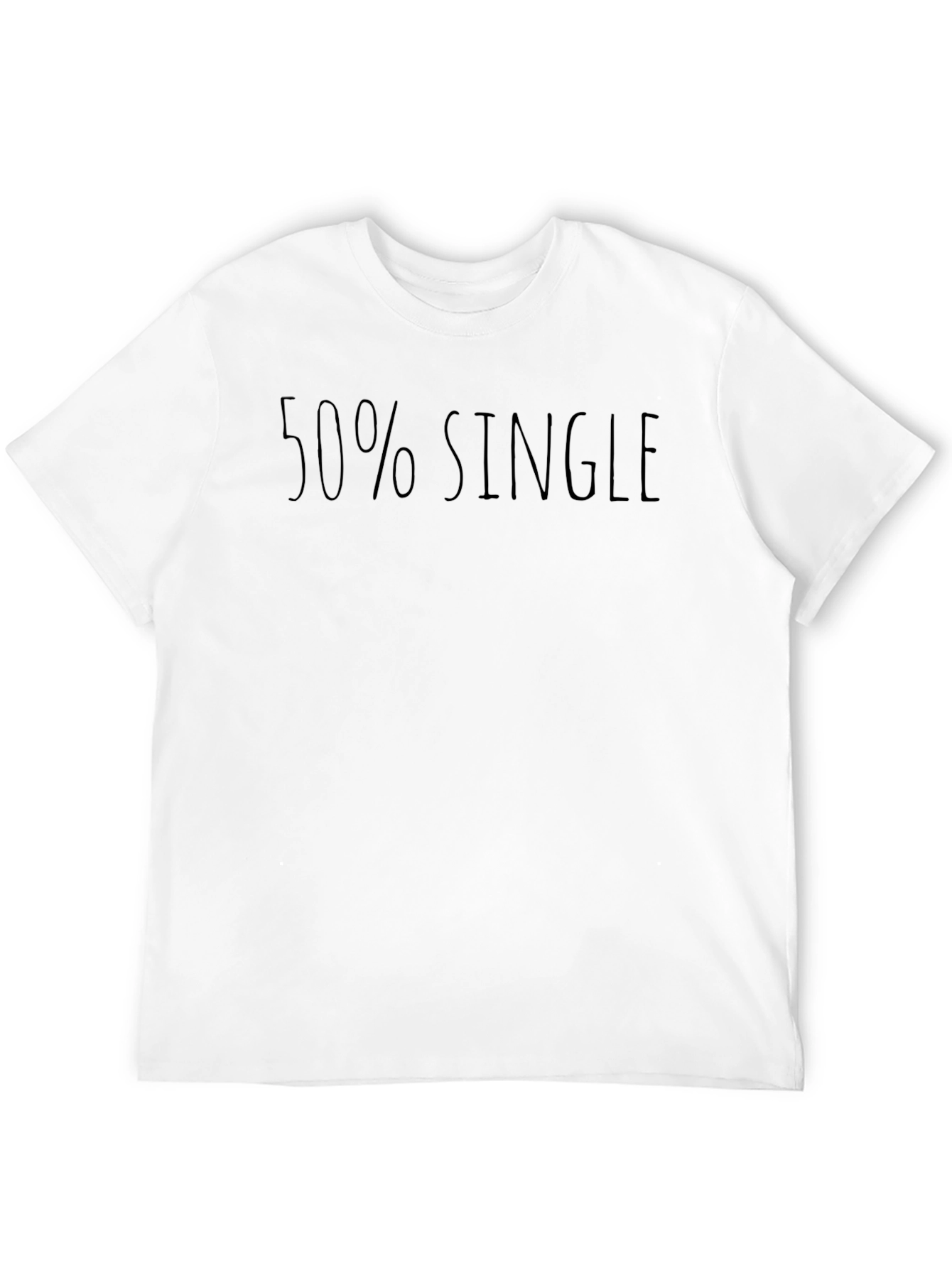 50% Single Graphic Tee - Mens Black T-Shirt
