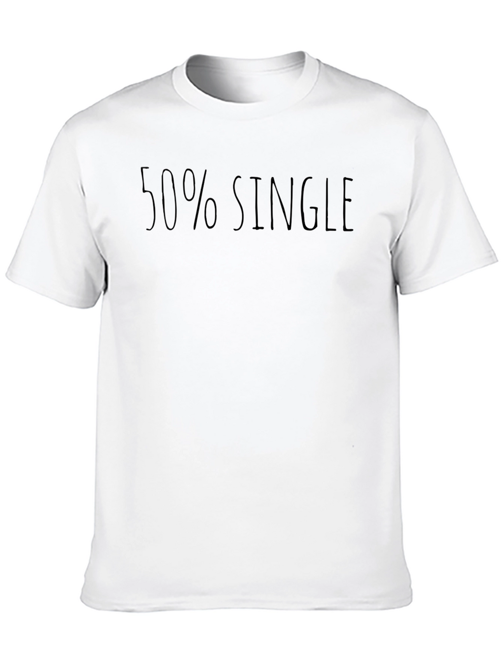 50% Single Graphic Tee - Mens Black T-Shirt