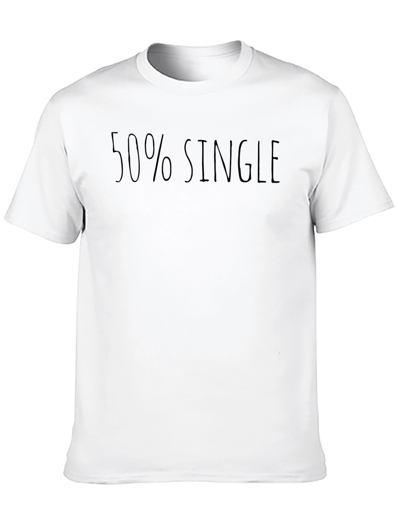 50% Single Graphic Tee - Mens Black T-Shirt