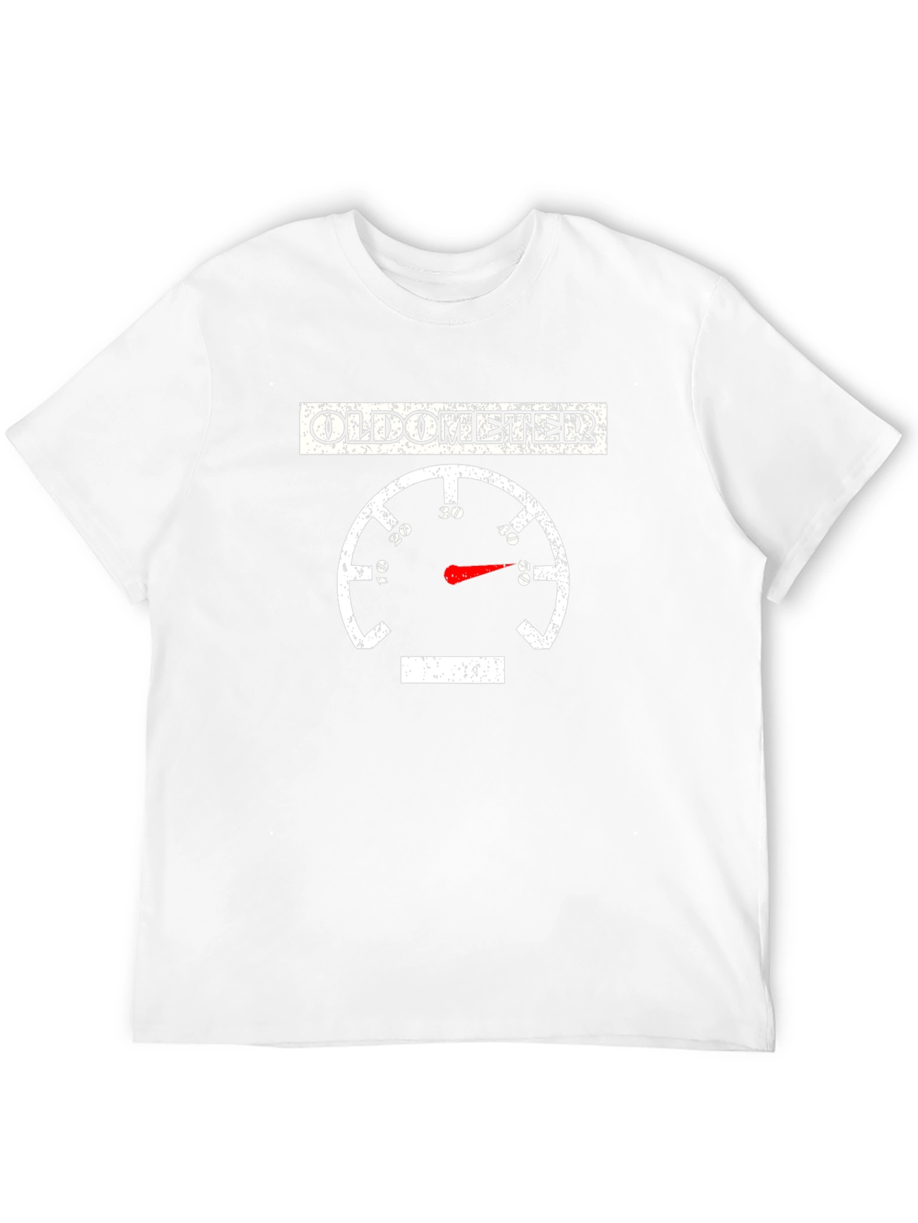 Oldometer Funny Age Gauge Graphic Tee