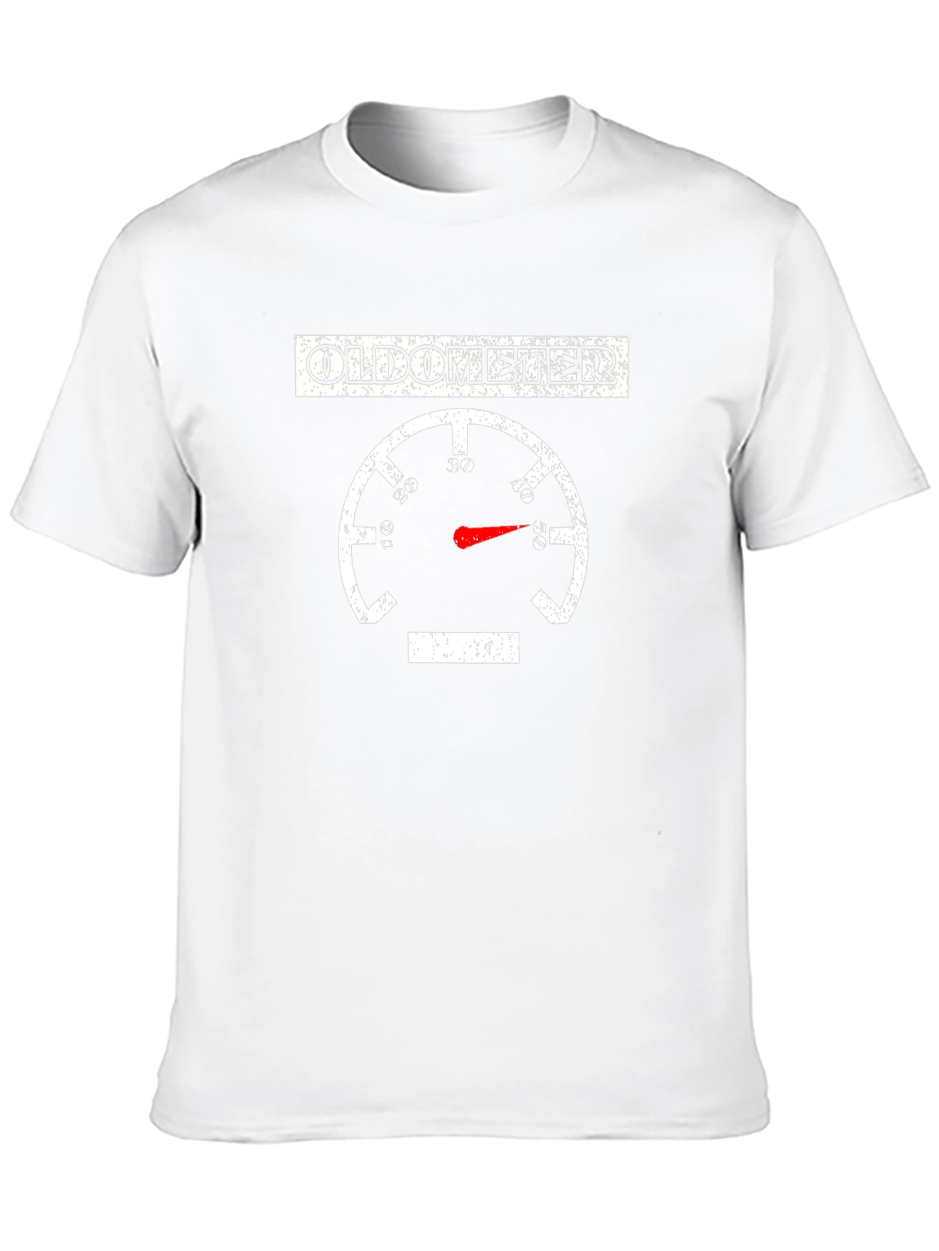 Oldometer Funny Age Gauge Graphic Tee
