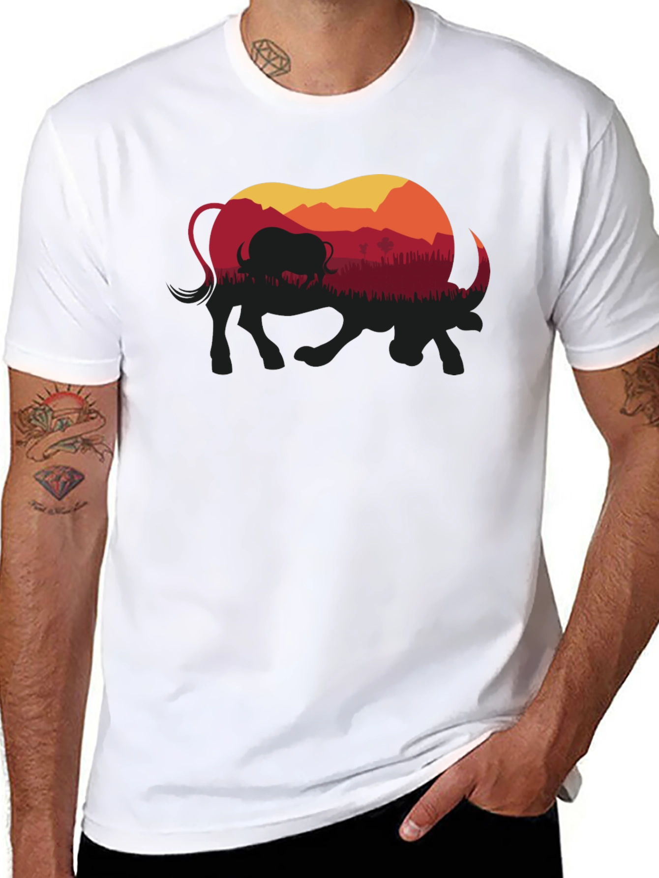 Sunset Buffalo Graphic Tee