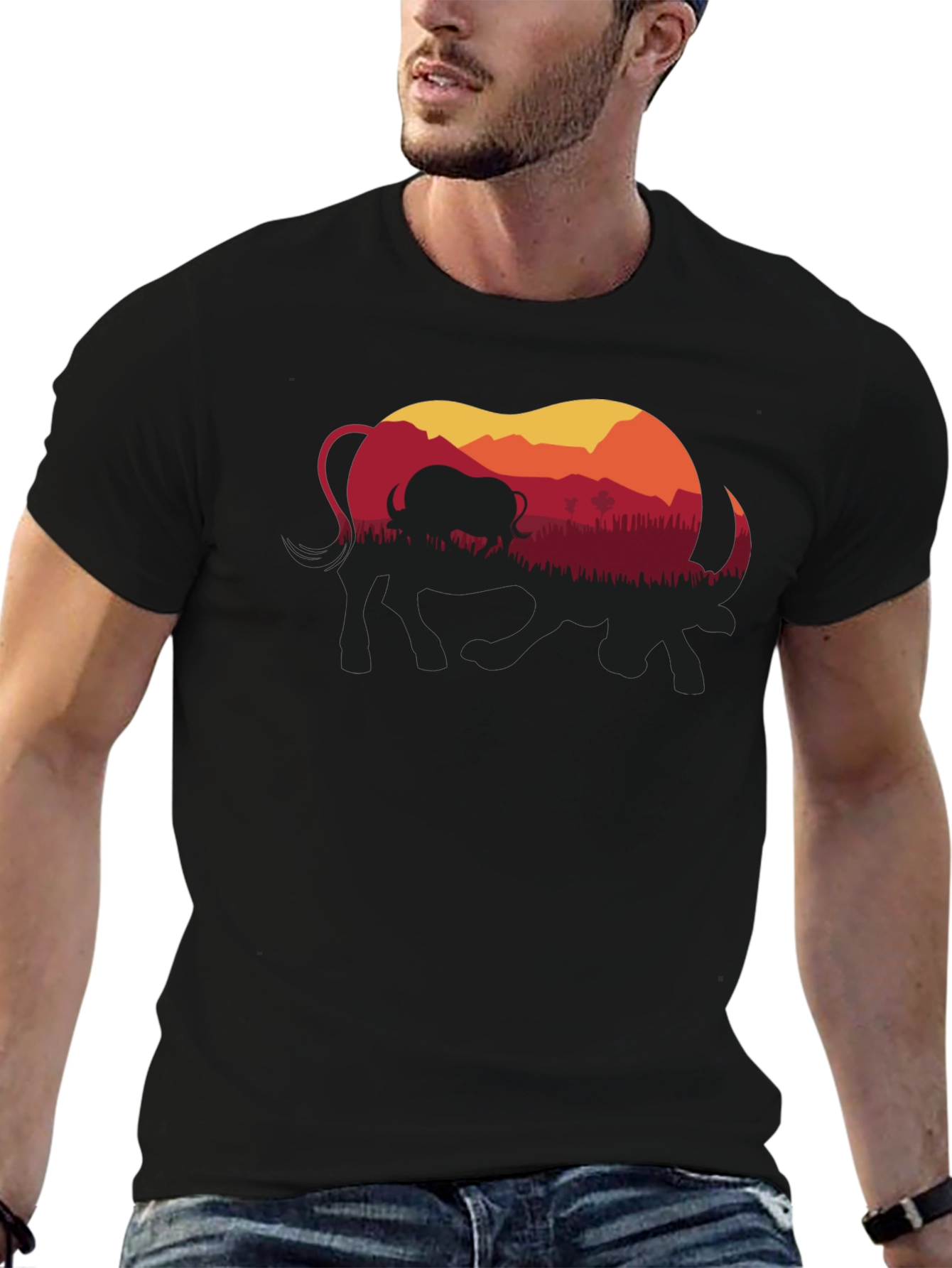 Sunset Buffalo Graphic Tee