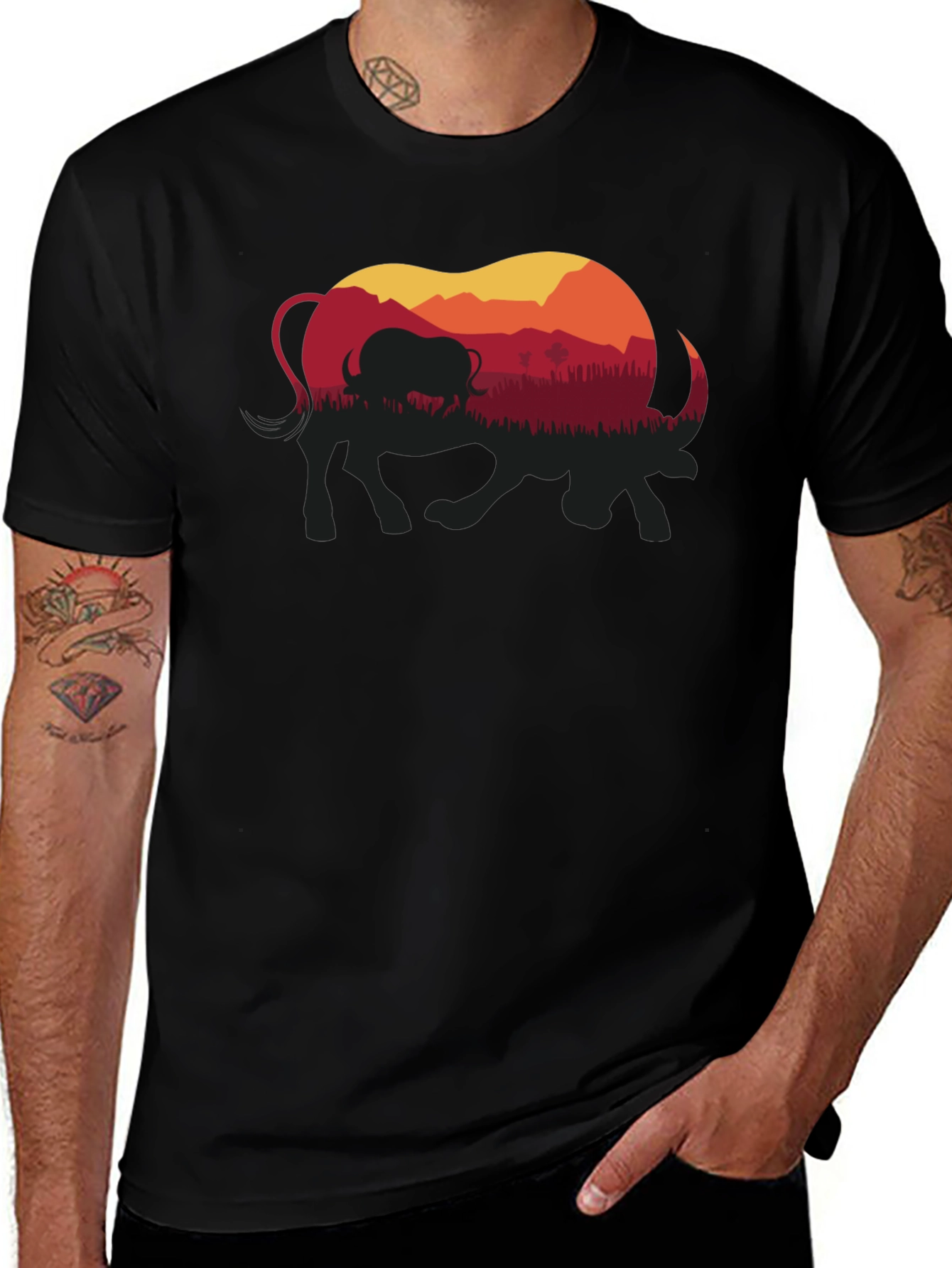 Sunset Buffalo Graphic Tee