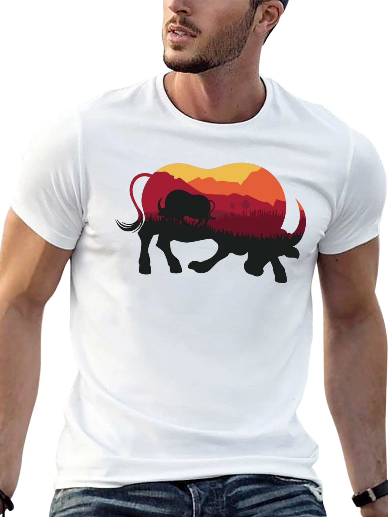 Sunset Buffalo Graphic Tee
