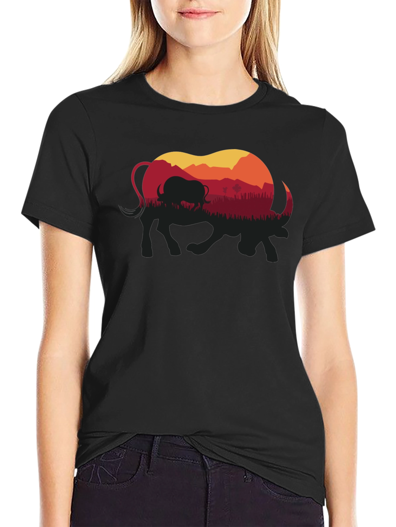 Sunset Buffalo Graphic Tee