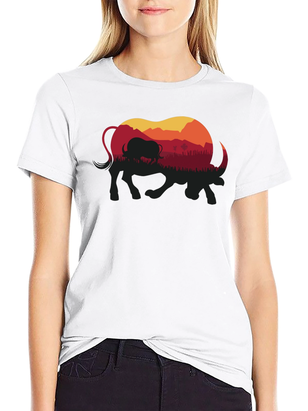 Sunset Buffalo Graphic Tee