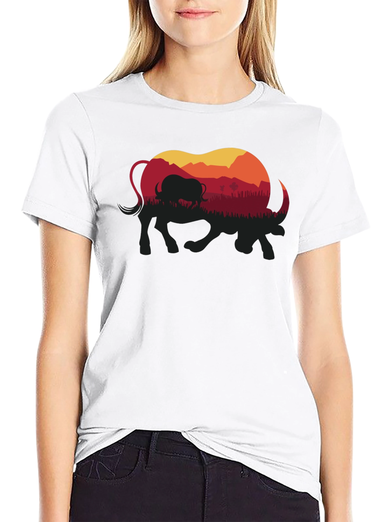 Sunset Buffalo Graphic Tee