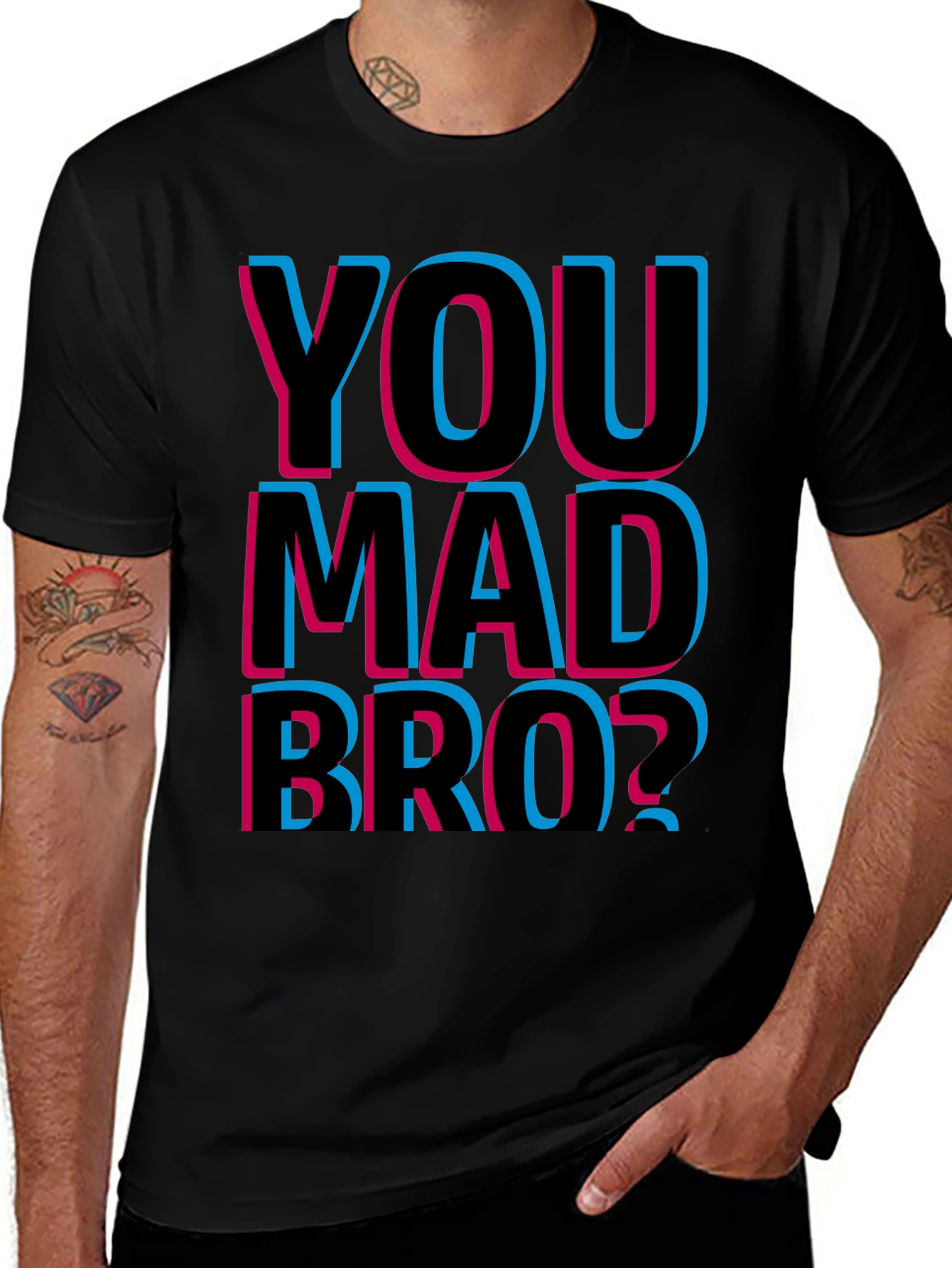 You Mad Bro? Graphic T-Shirt - Black