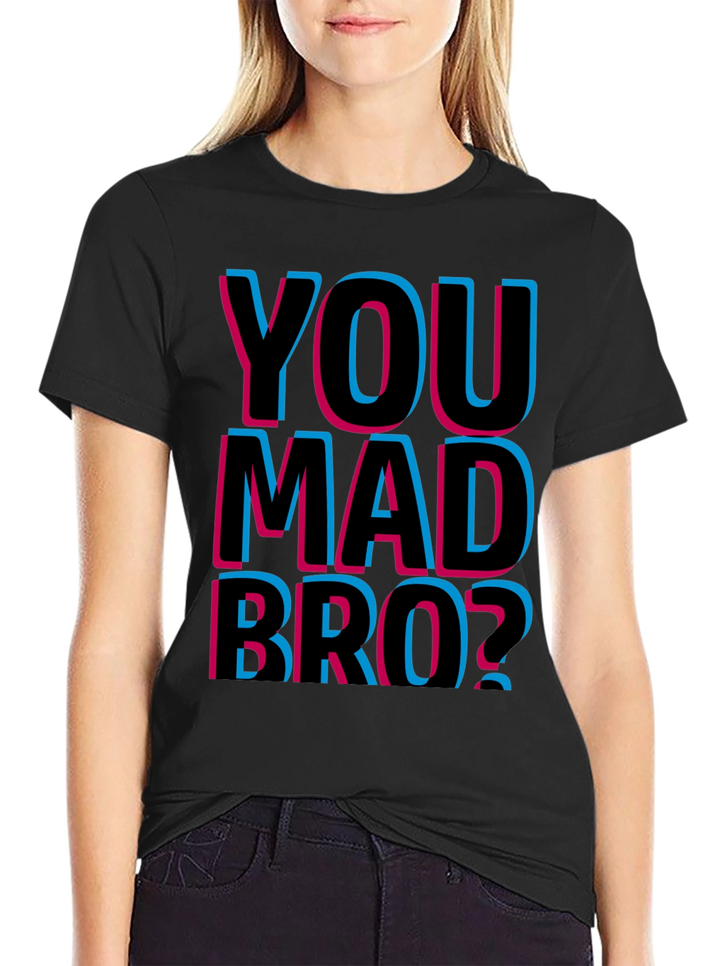 You Mad Bro? Graphic T-Shirt - Black