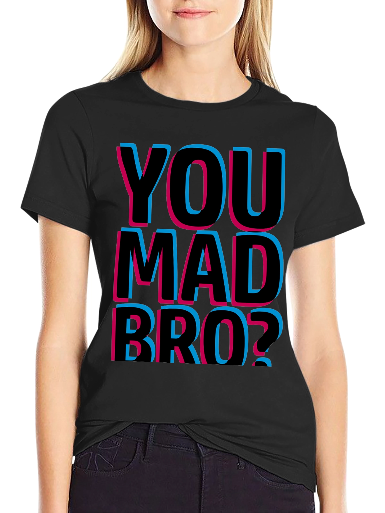 You Mad Bro? Graphic T-Shirt - Black