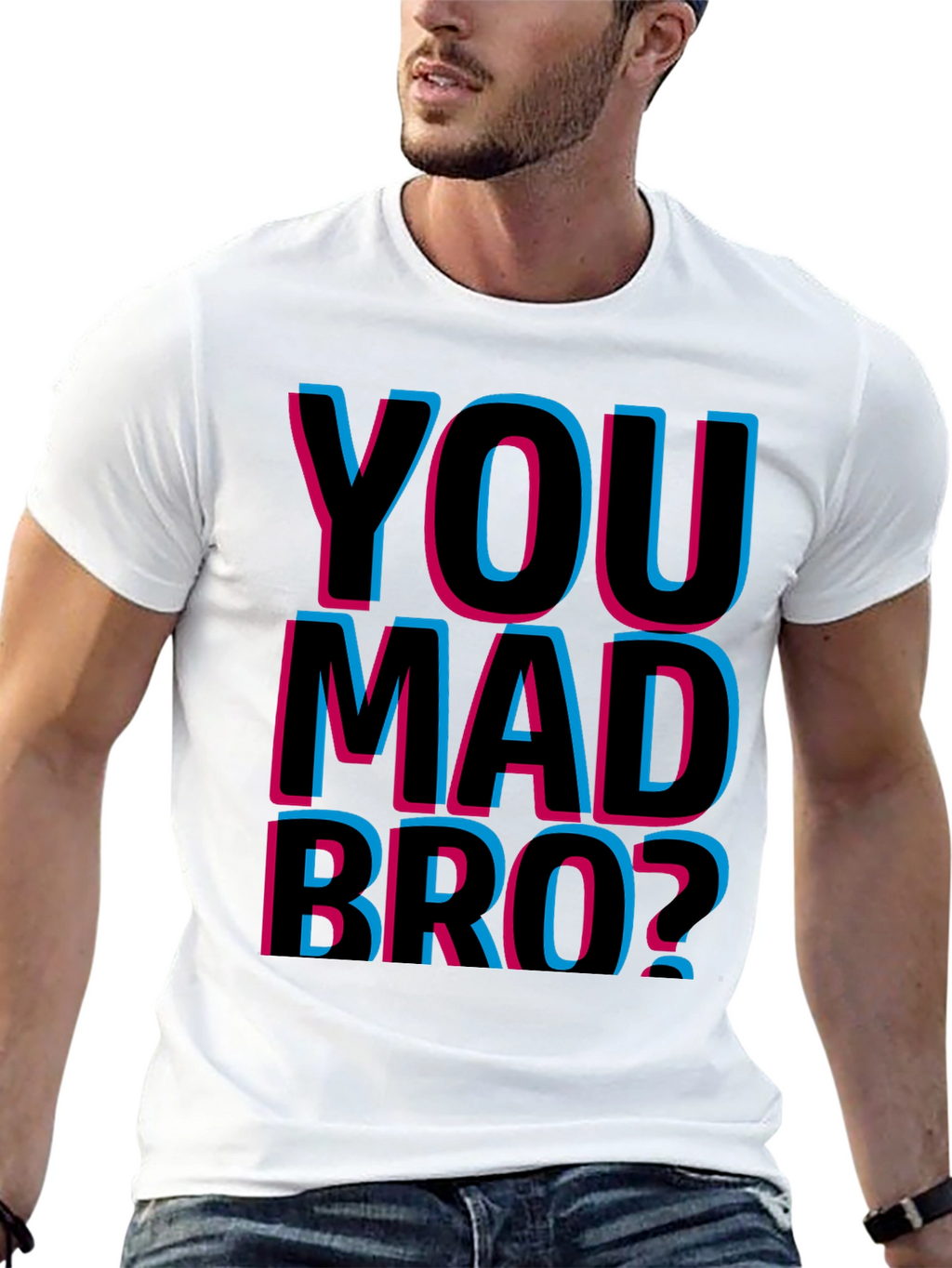 You Mad Bro? Graphic T-Shirt - Black