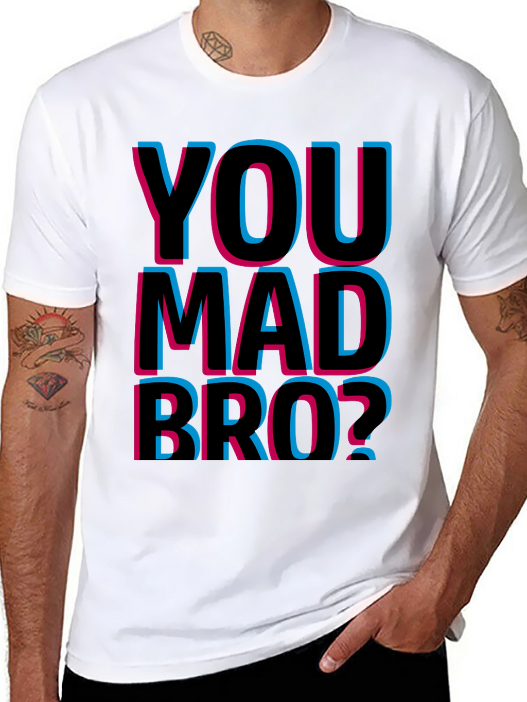 You Mad Bro? Graphic T-Shirt - Black