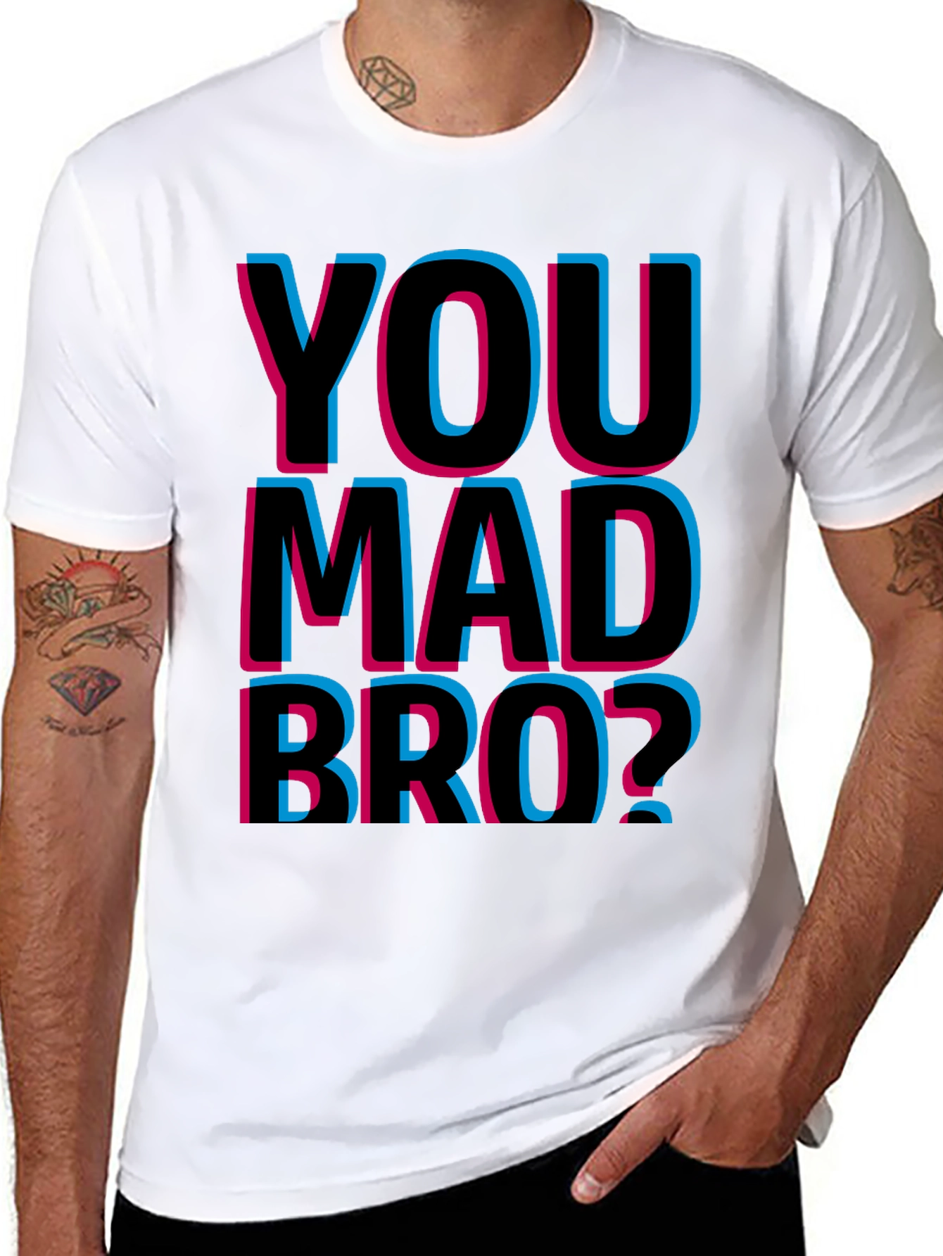 You Mad Bro? Graphic T-Shirt - Black
