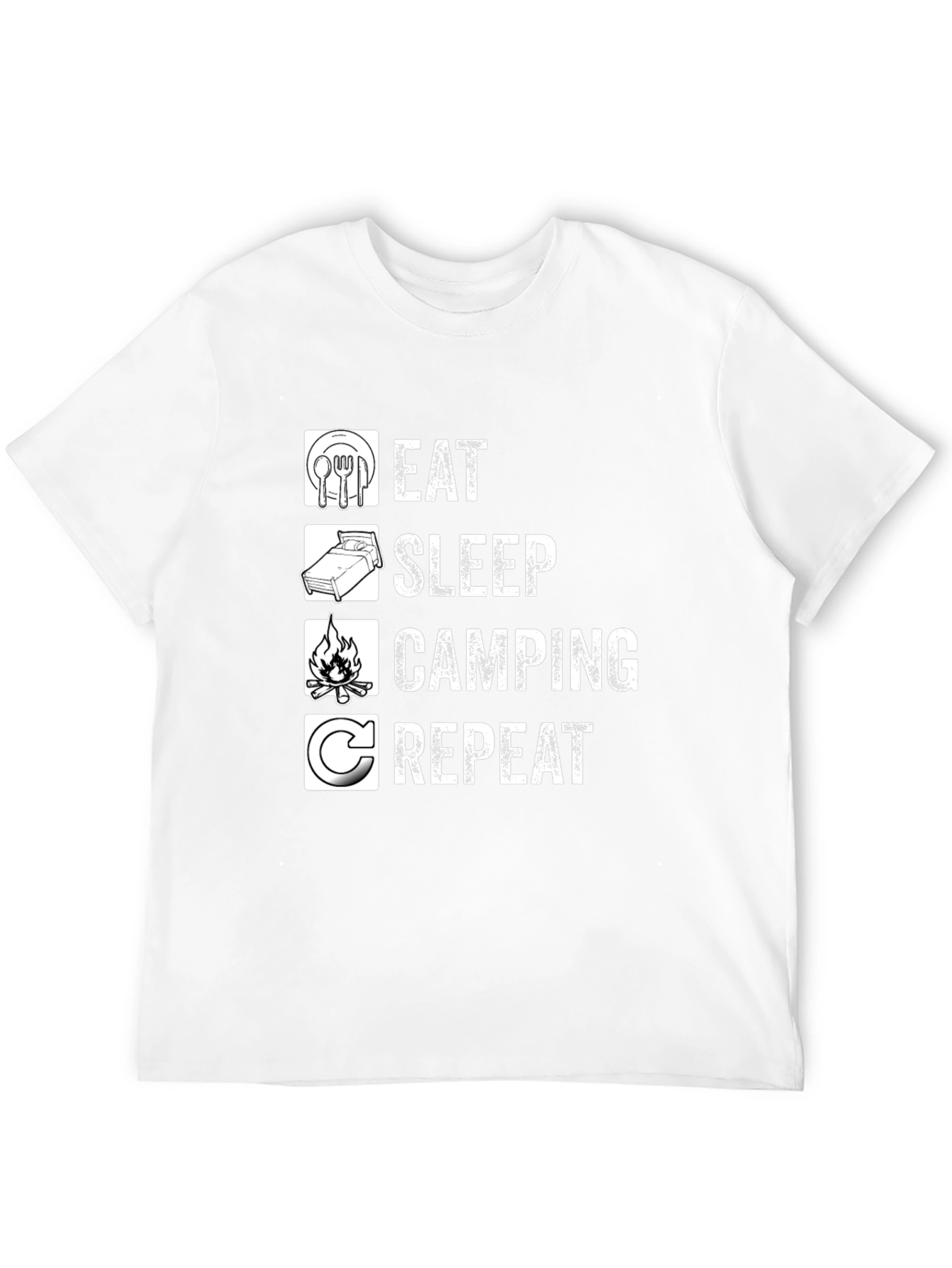 Eat Sleep Camping Repeat Graphic T-Shirt