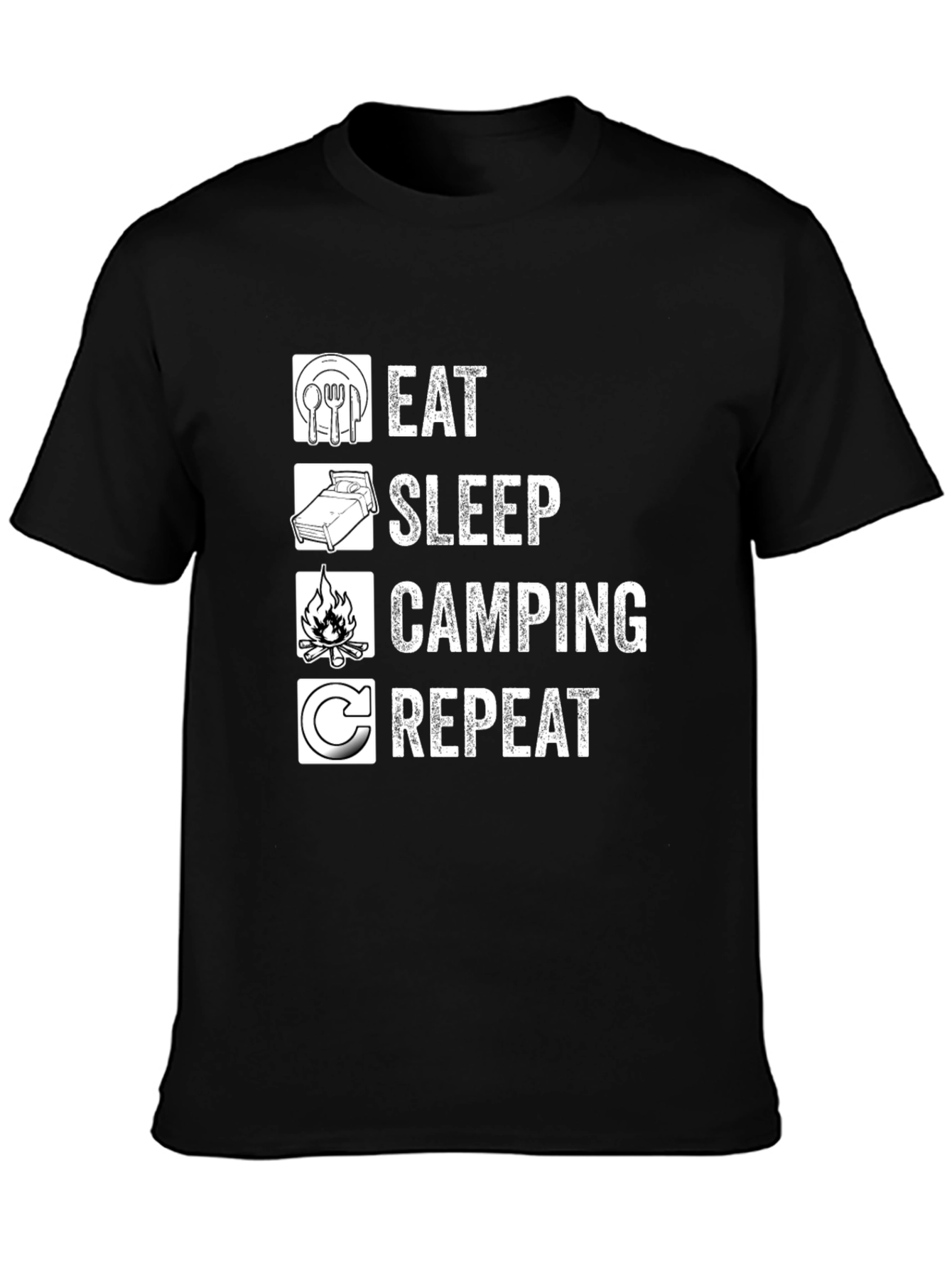 Eat Sleep Camping Repeat Graphic T-Shirt
