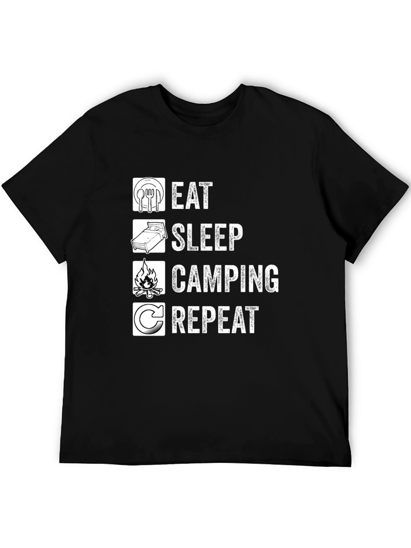 Eat Sleep Camping Repeat Graphic T-Shirt