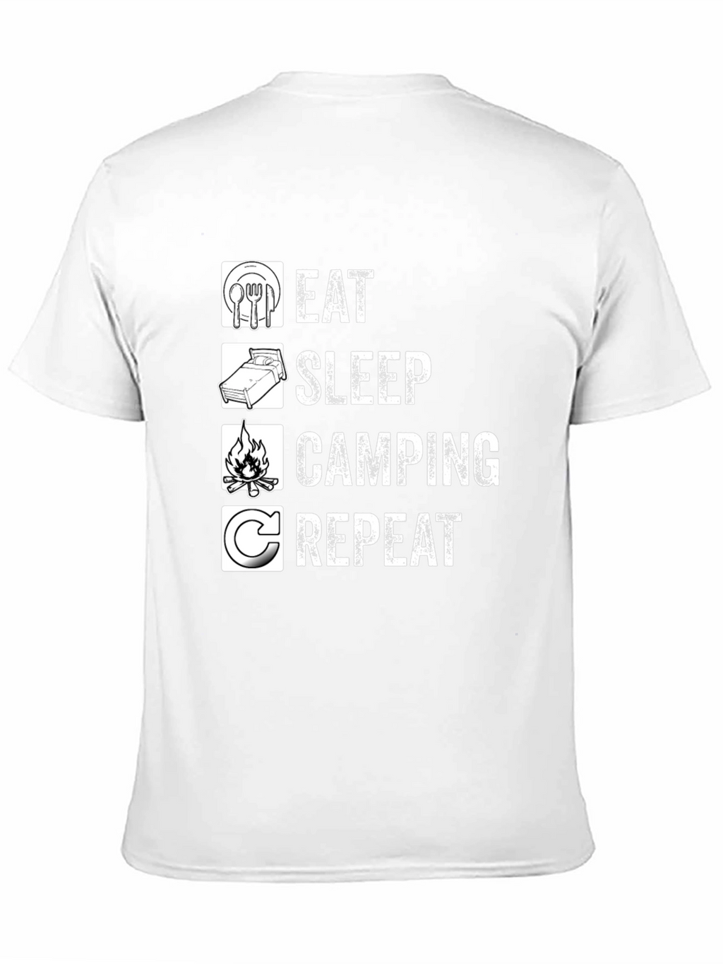 Eat Sleep Camping Repeat Graphic T-Shirt