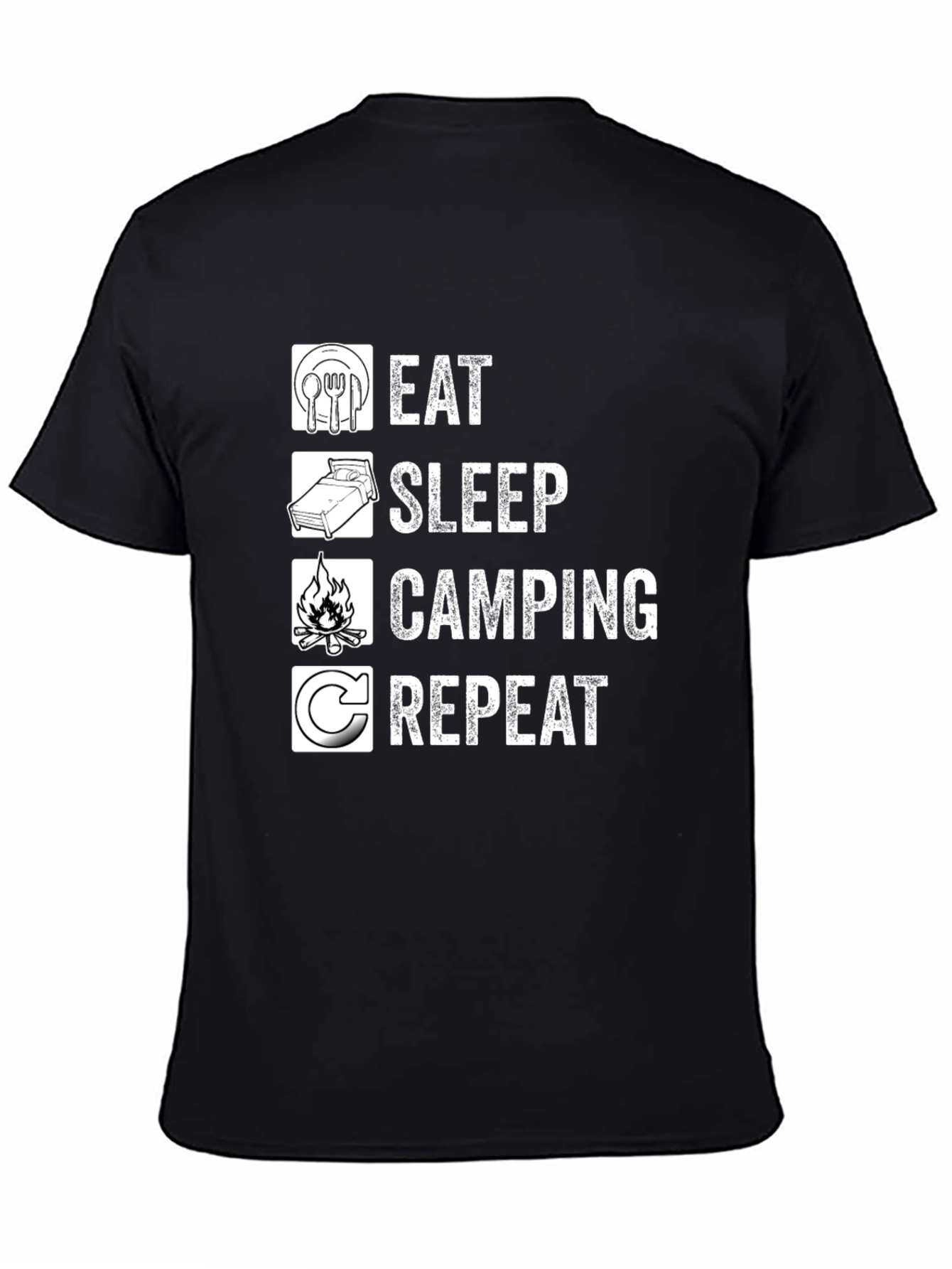 Eat Sleep Camping Repeat Graphic T-Shirt