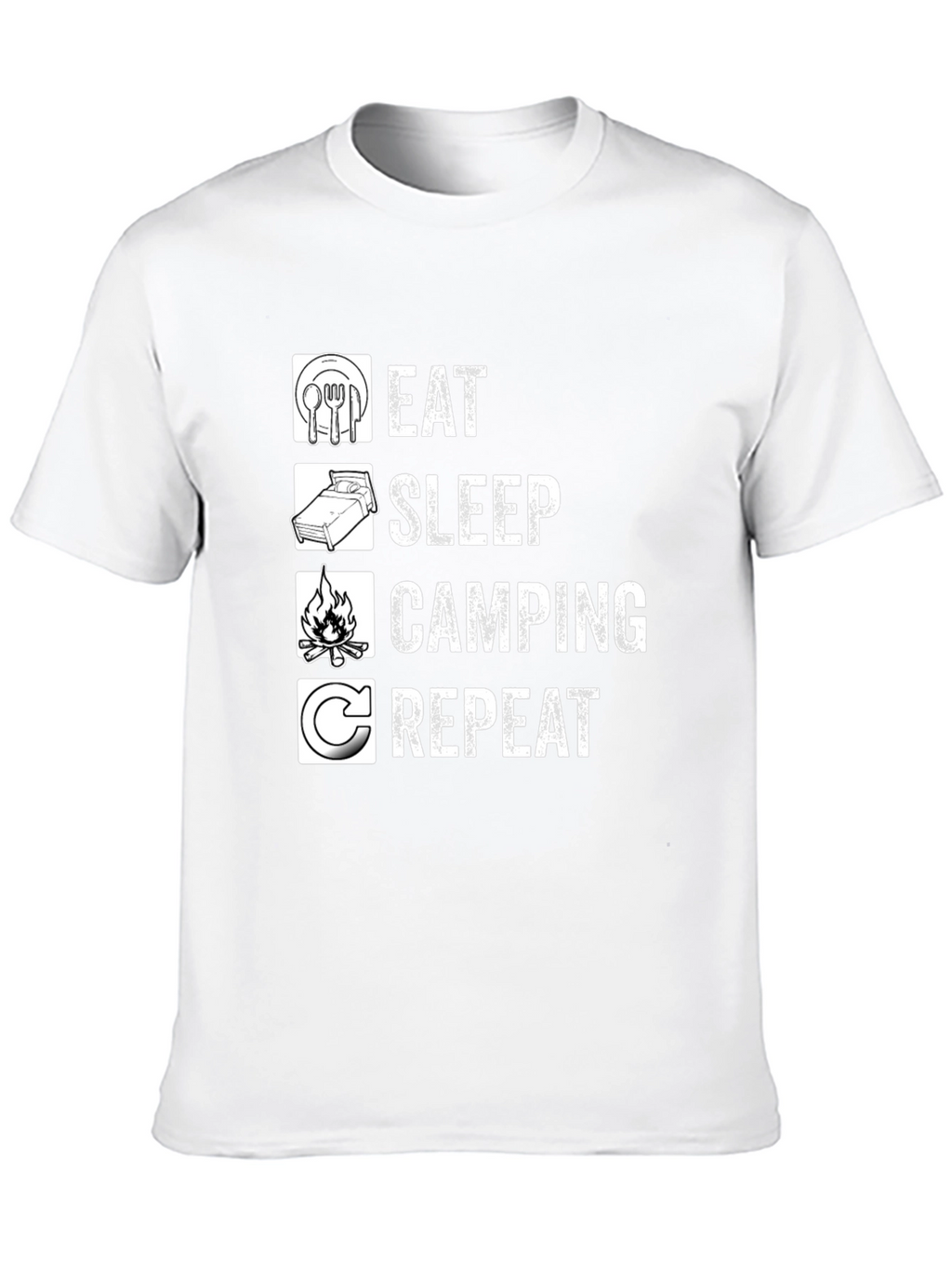 Eat Sleep Camping Repeat Graphic T-Shirt