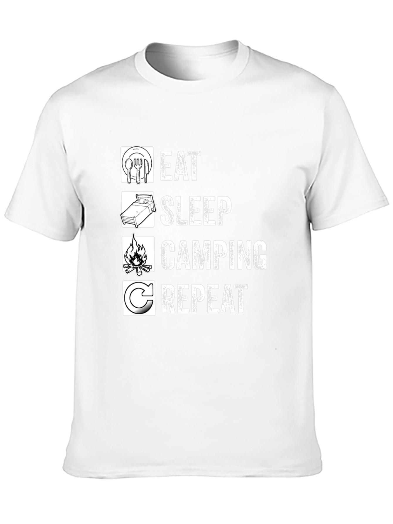 Eat Sleep Camping Repeat Graphic T-Shirt