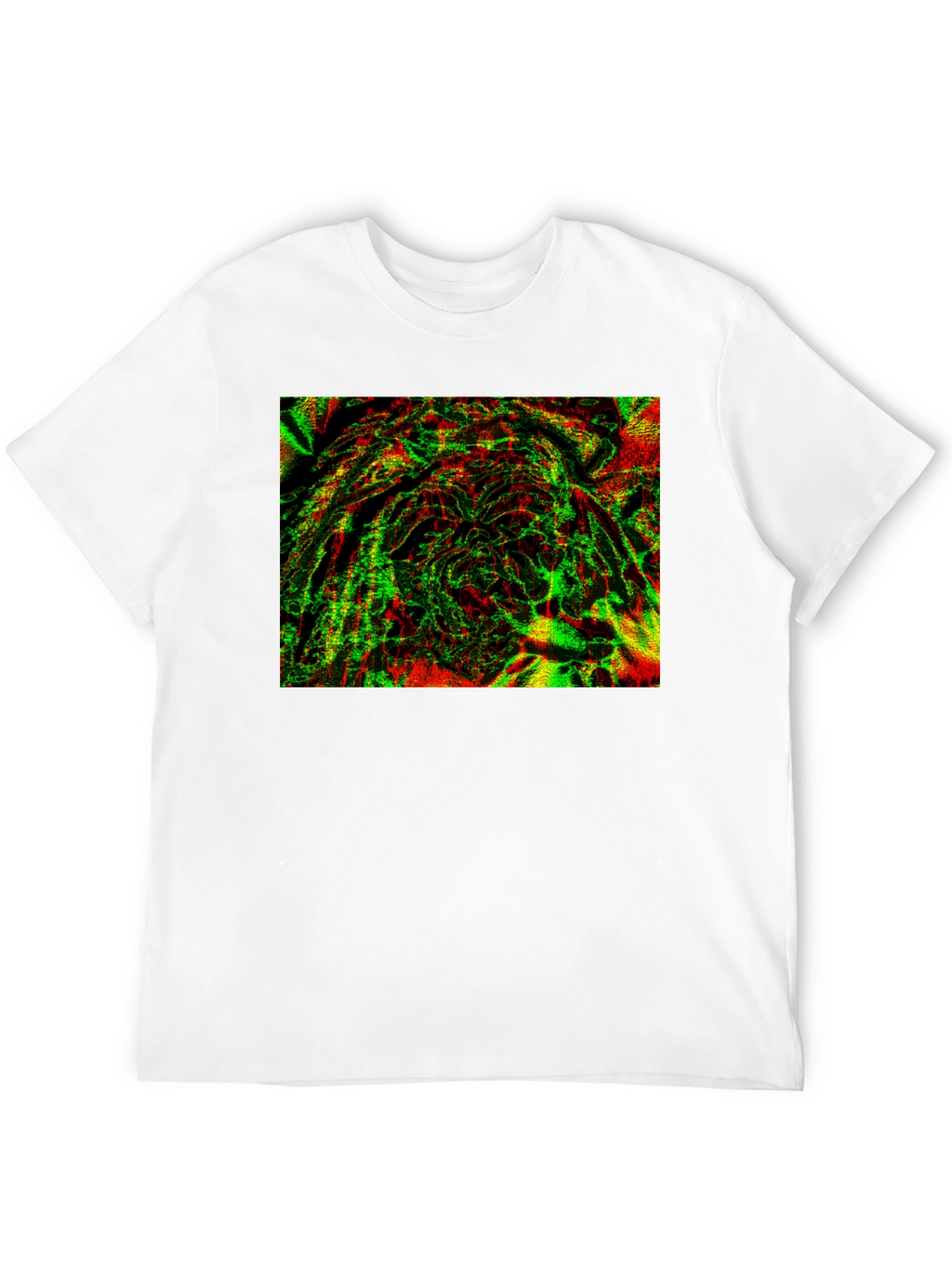Abstract Glitch Art Black T-Shirt