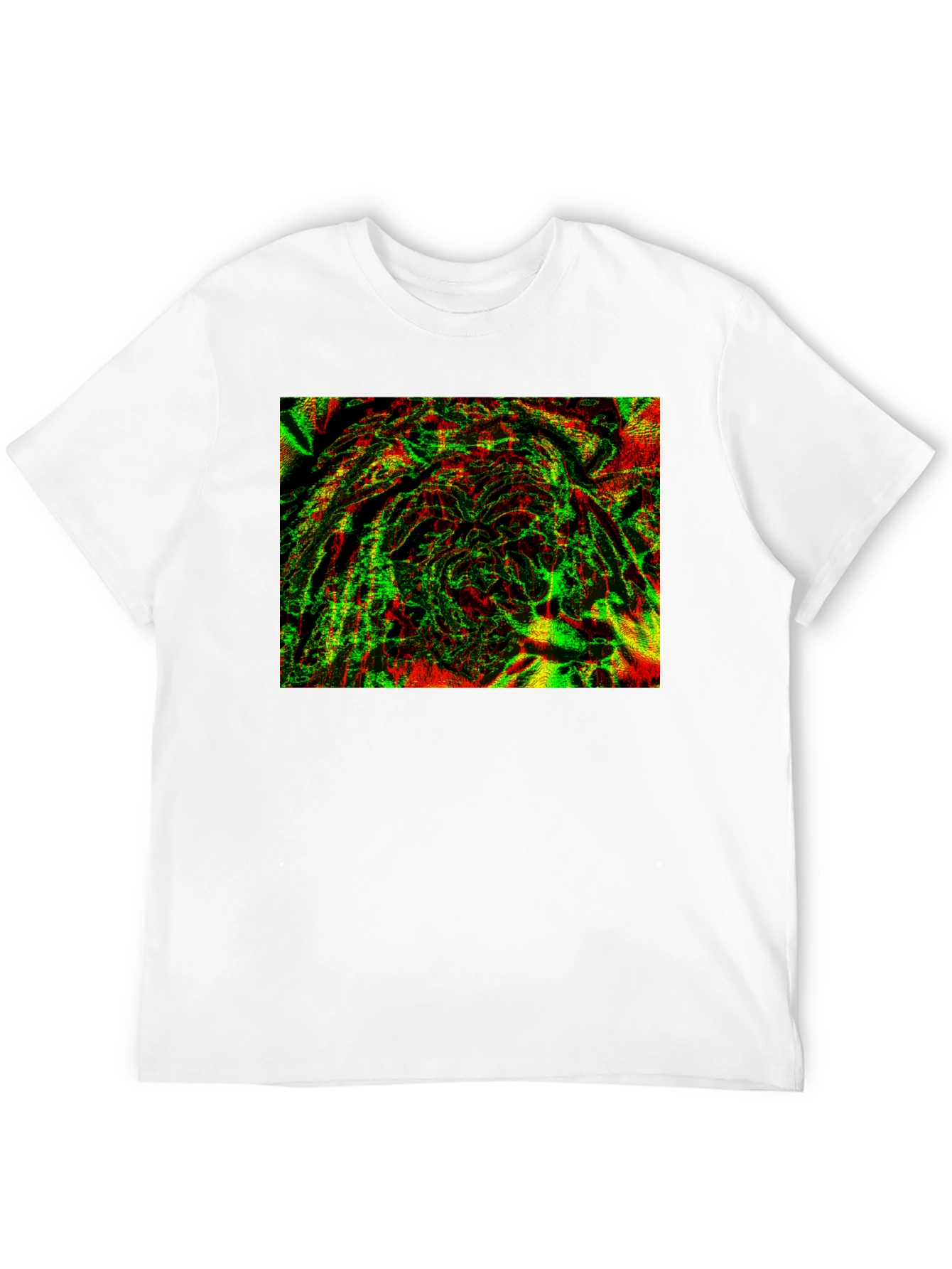 Abstract Glitch Art Black T-Shirt