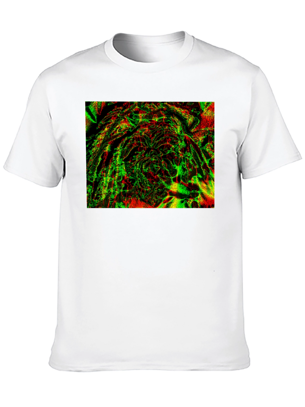 Abstract Glitch Art Black T-Shirt