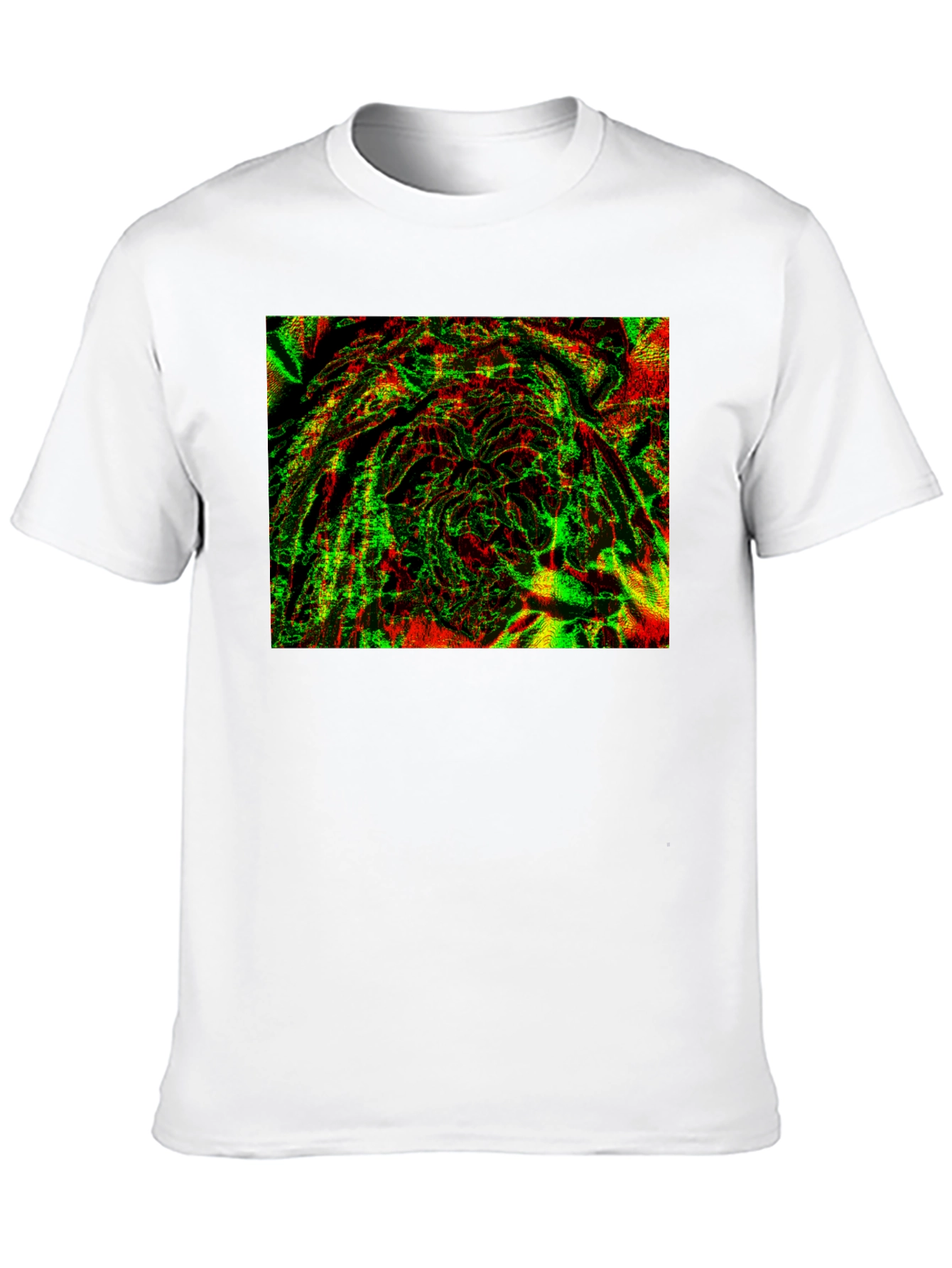 Abstract Glitch Art Black T-Shirt