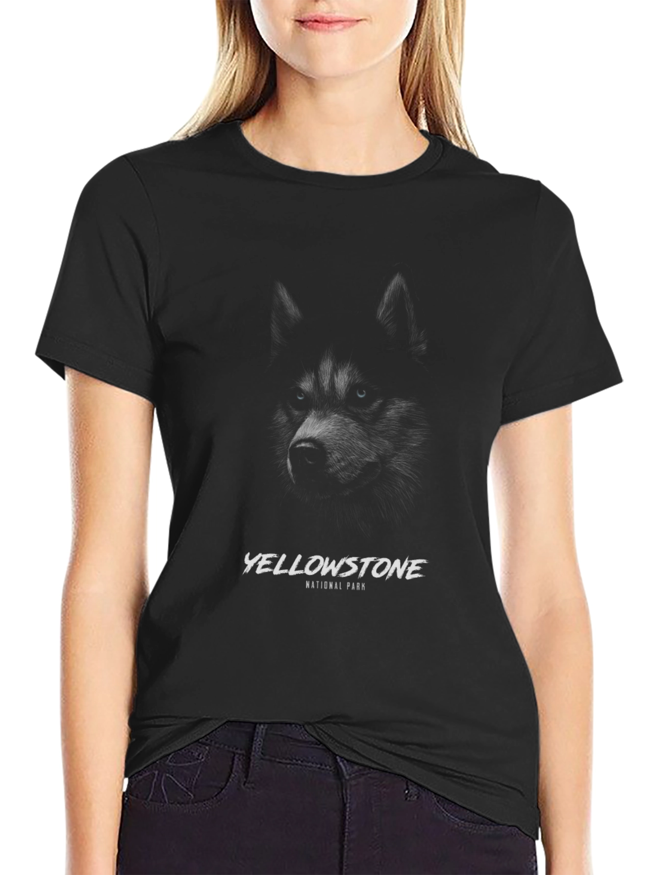 Yellowstone National Park Black Graphic Tee