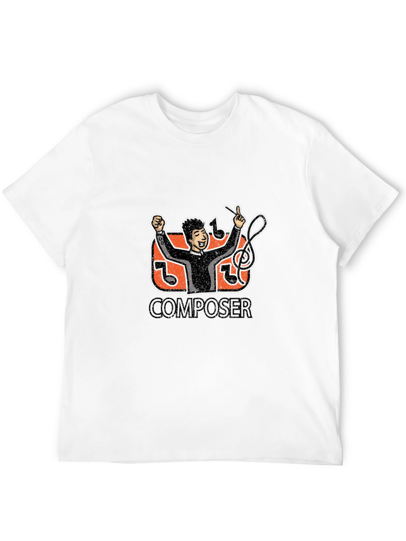 Composer Graphic Tee - Black Casual T-Shirt