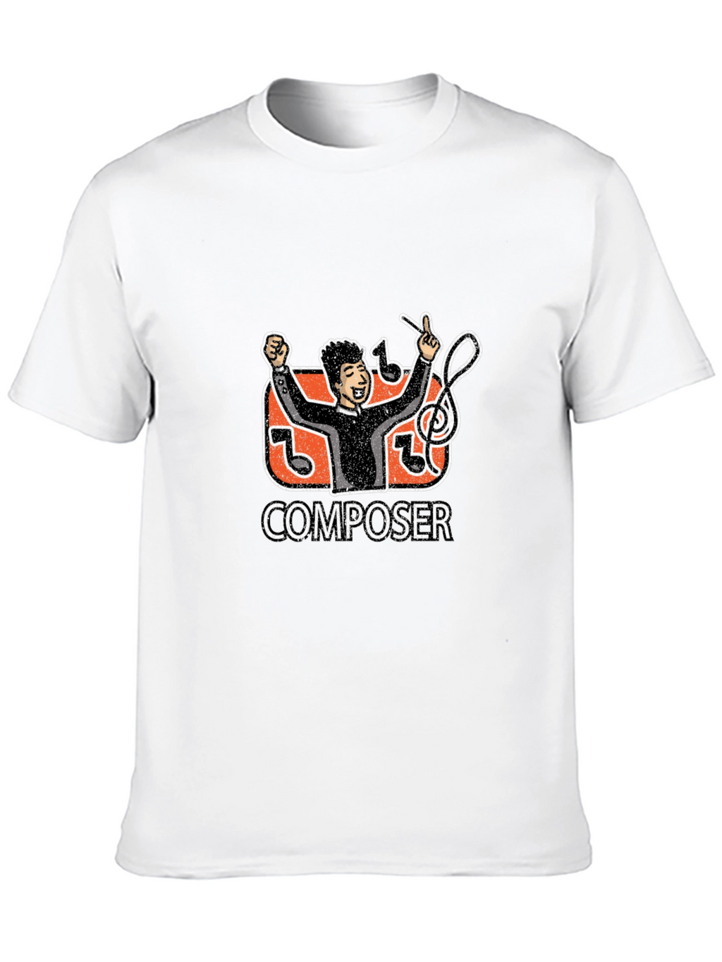 Composer Graphic Tee - Black Casual T-Shirt